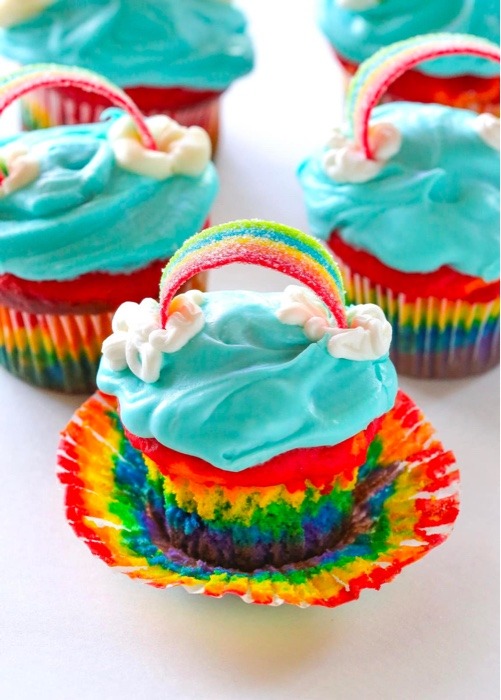 Rainbow Cupcakes recipe