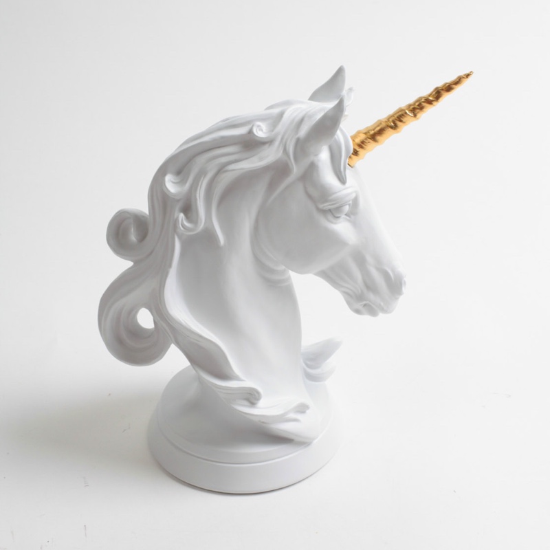 Unicorn Head Table Decor in White