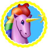 Unicorn on a rainbow