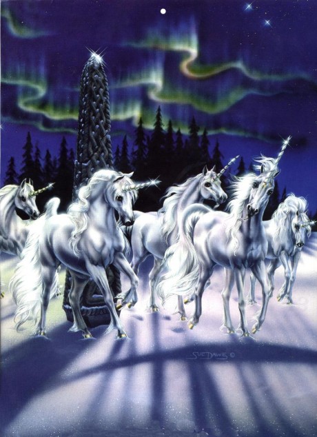 Unicorn Herd and the Northern Lights