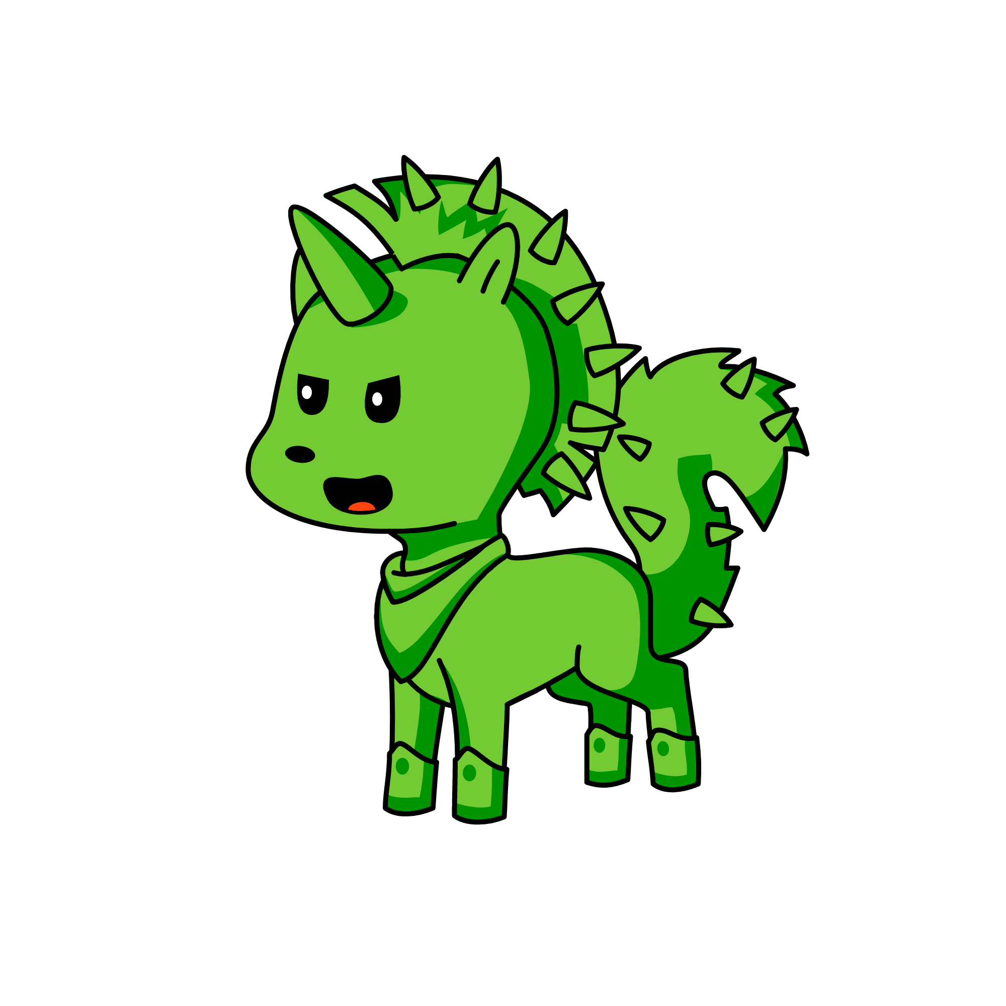 bad greenie, the unicorn