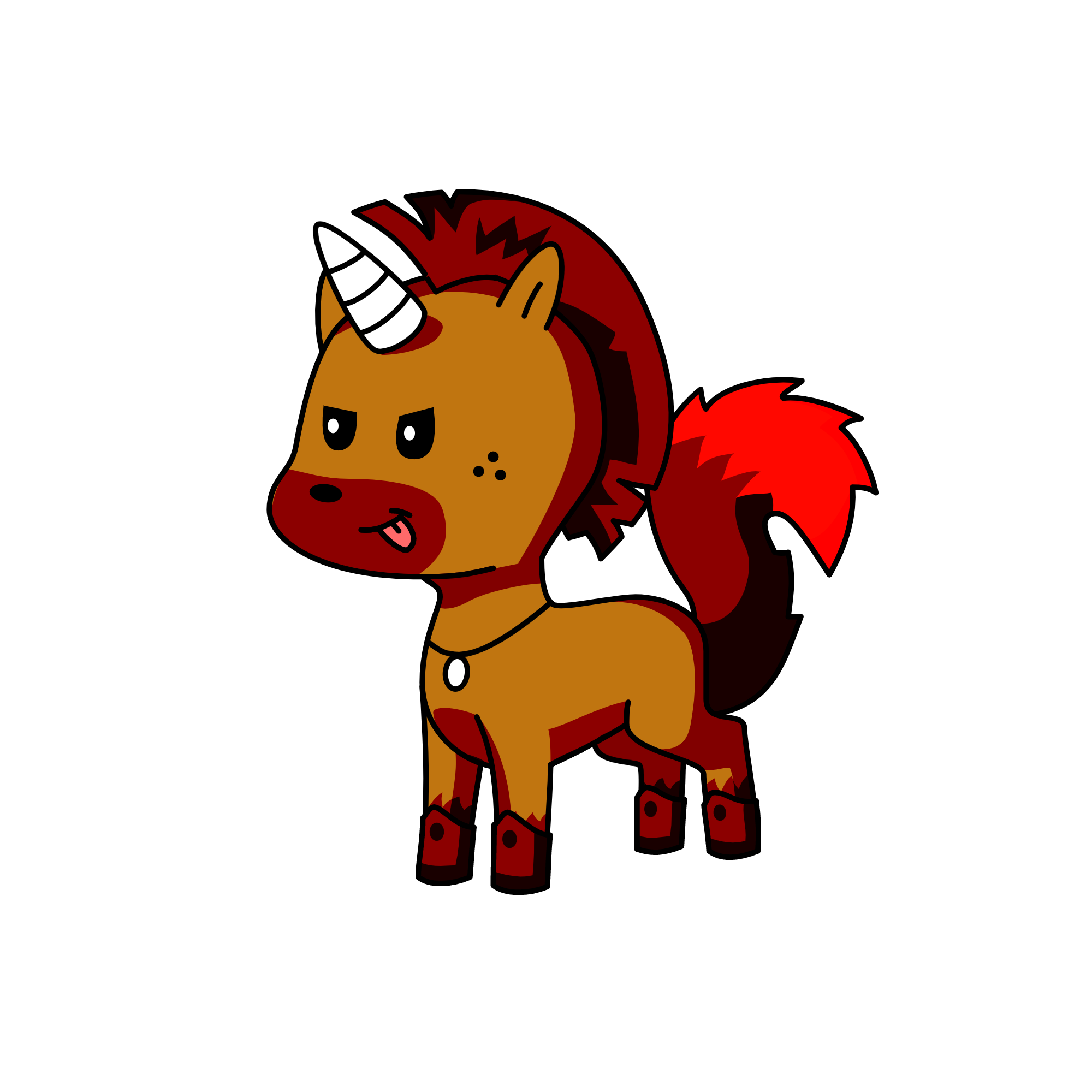 the bad brownine, the unicorn
