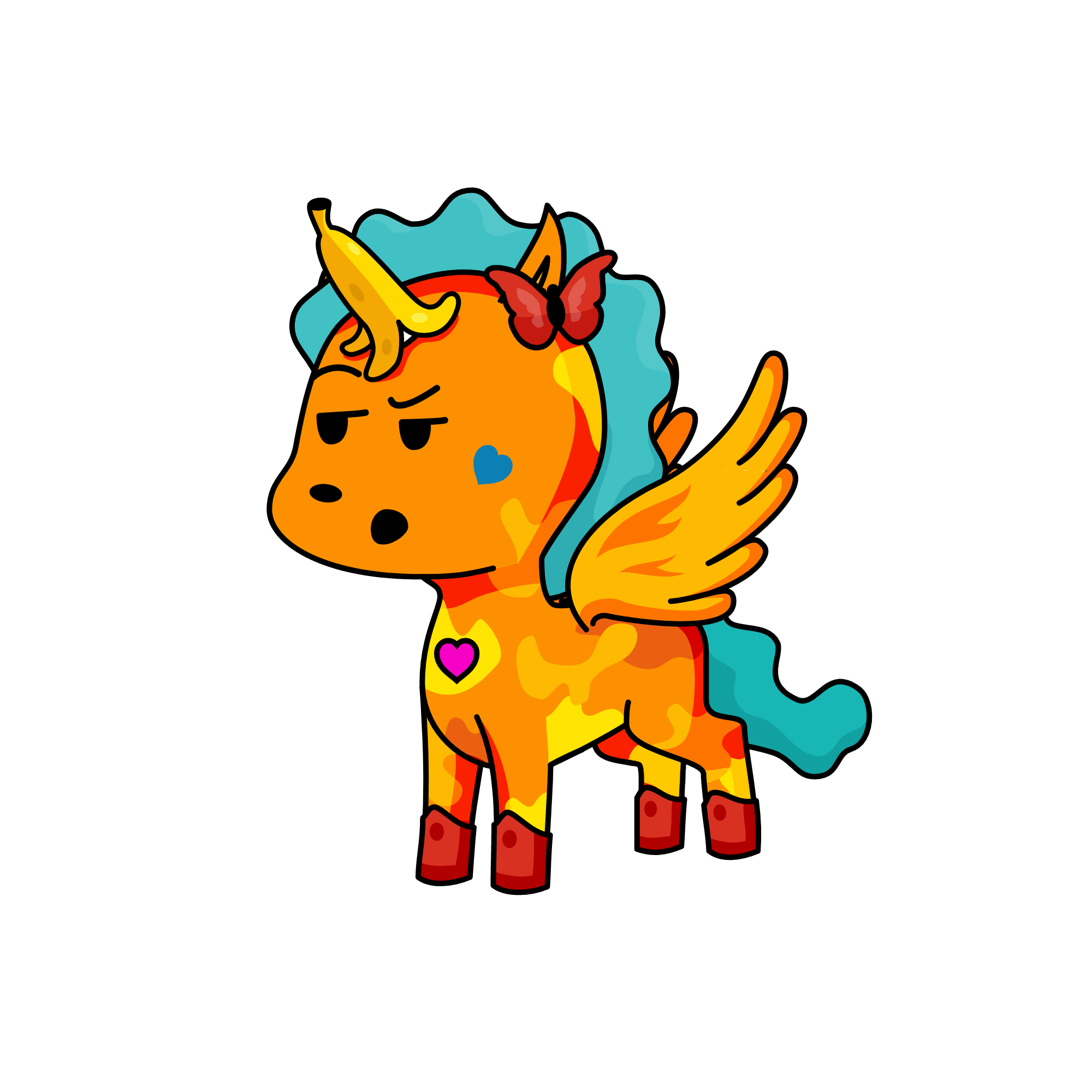 HOW DARE YOU THROW A BANANA PEEL ON  MY HORN, the unicorn