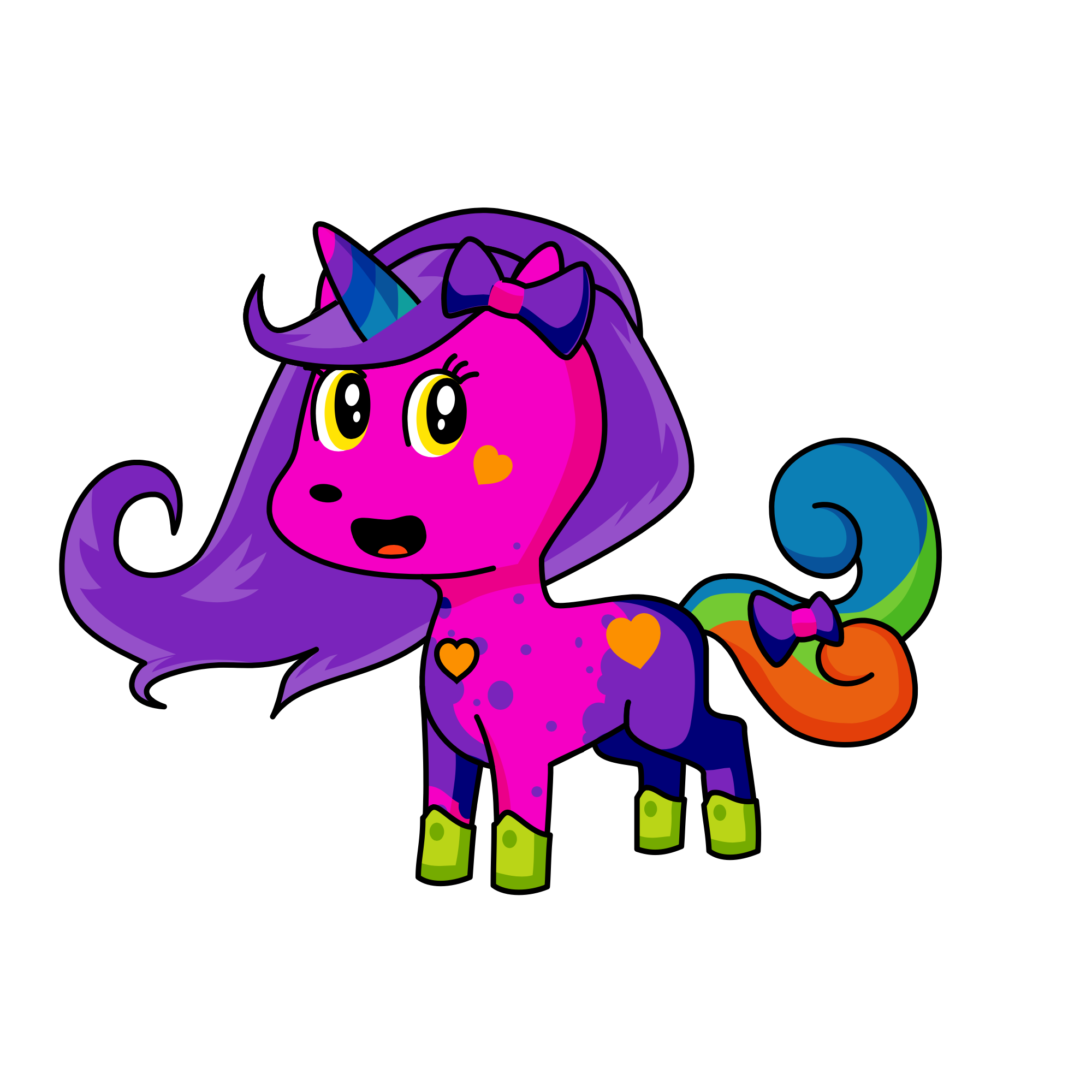Happy happy 😃 happy , the unicorn