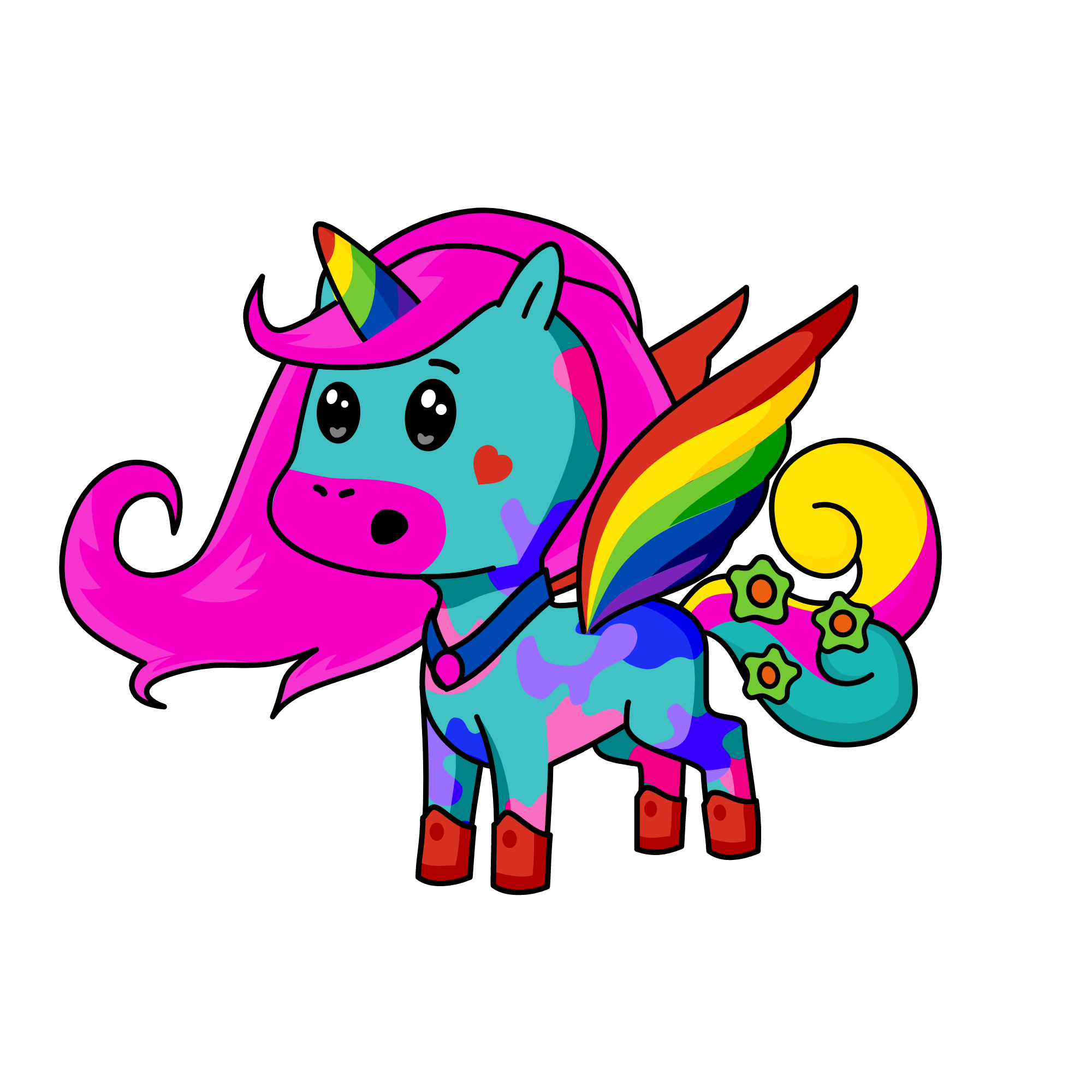 rainbow crazy, the unicorn