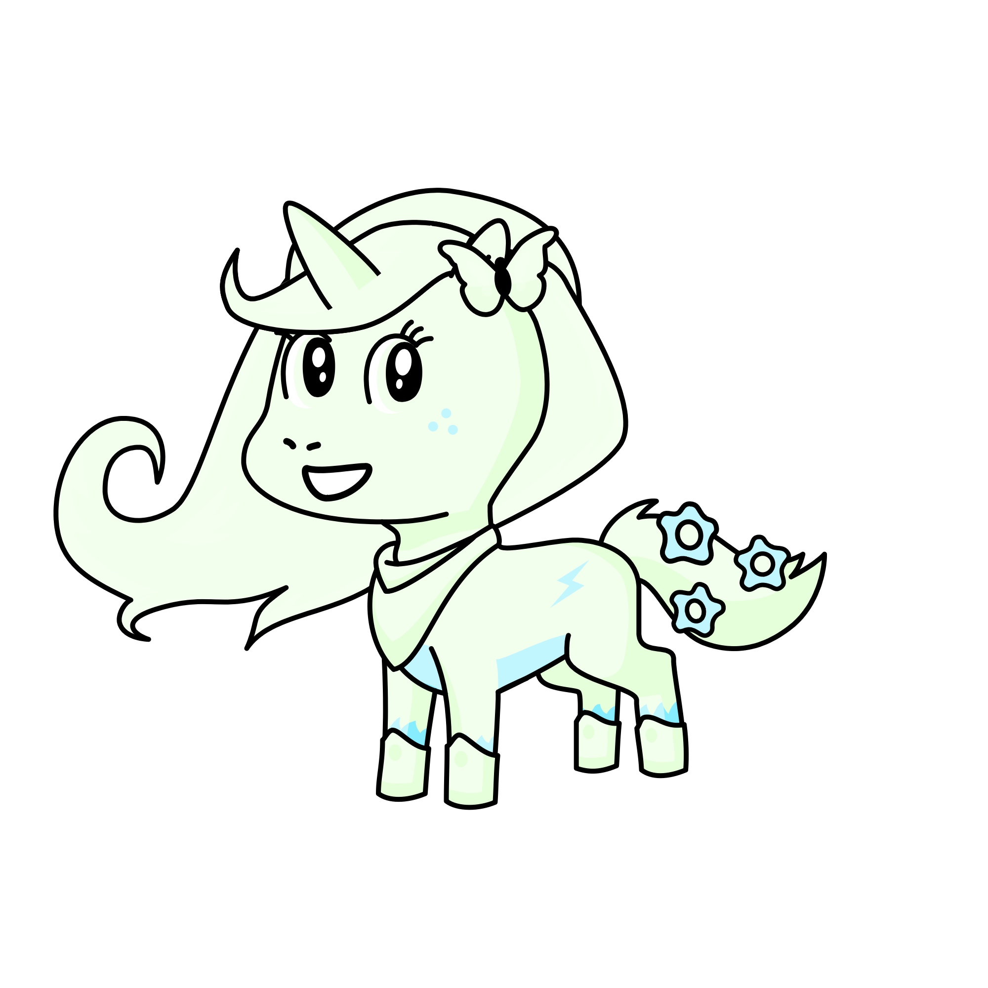 Snowy Lightning , the unicorn