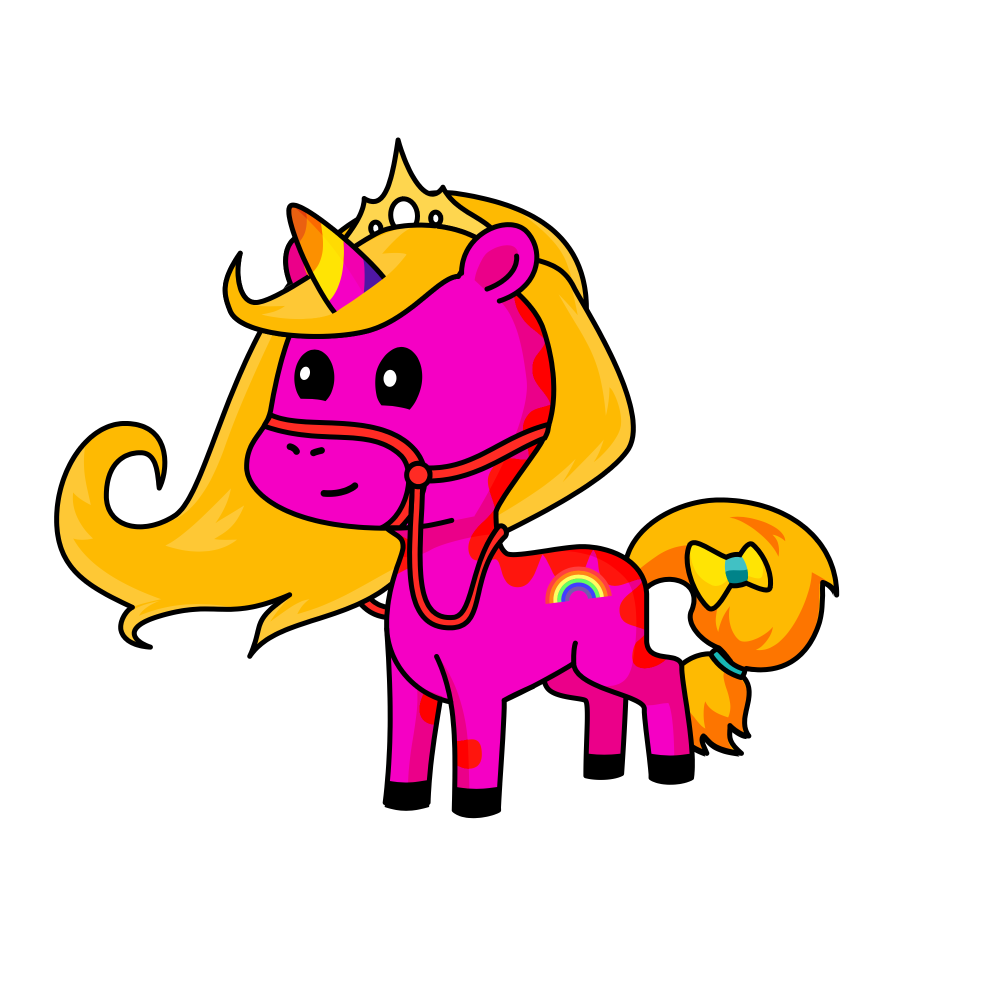 Fiery Rainbow , the unicorn