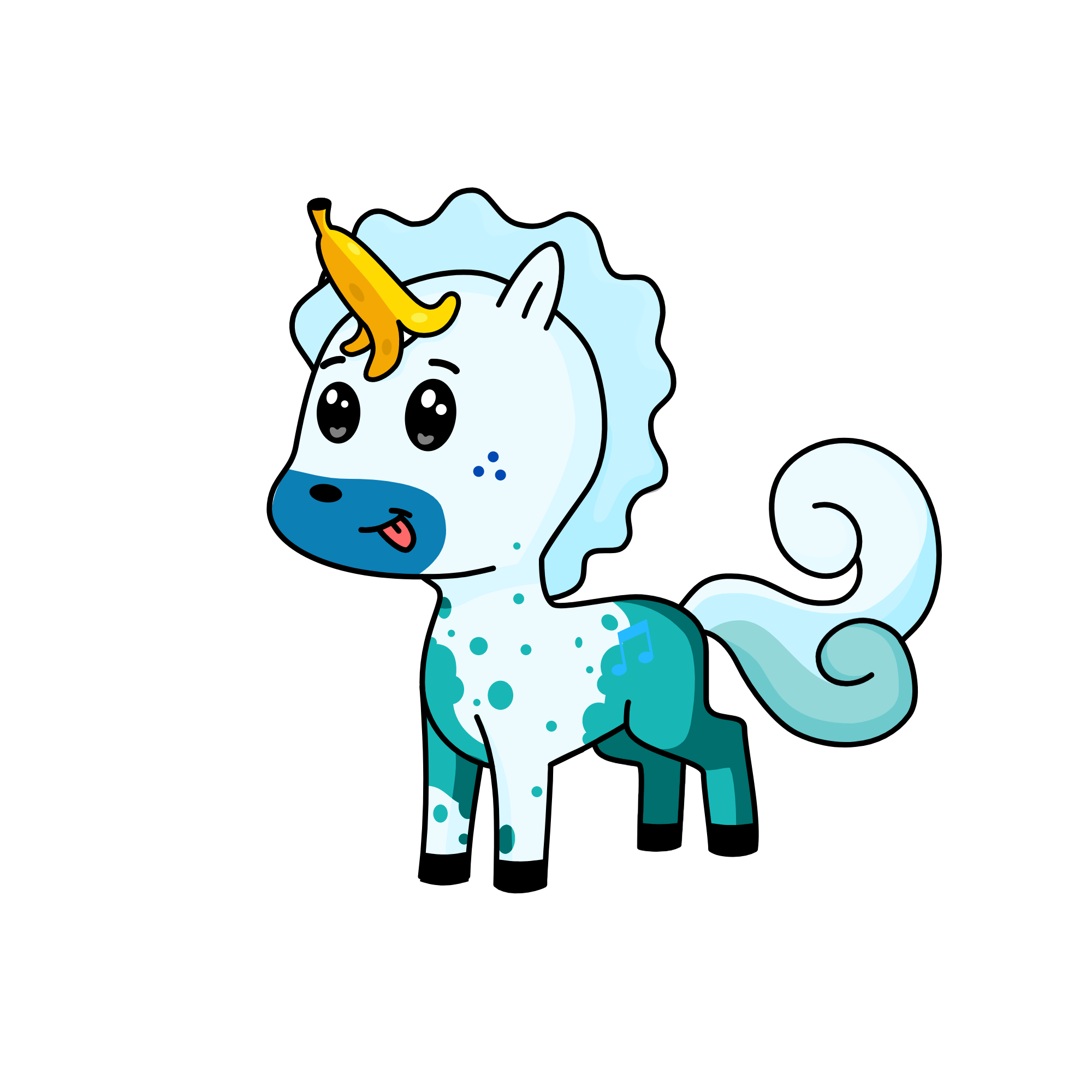 Snow, the unicorn
