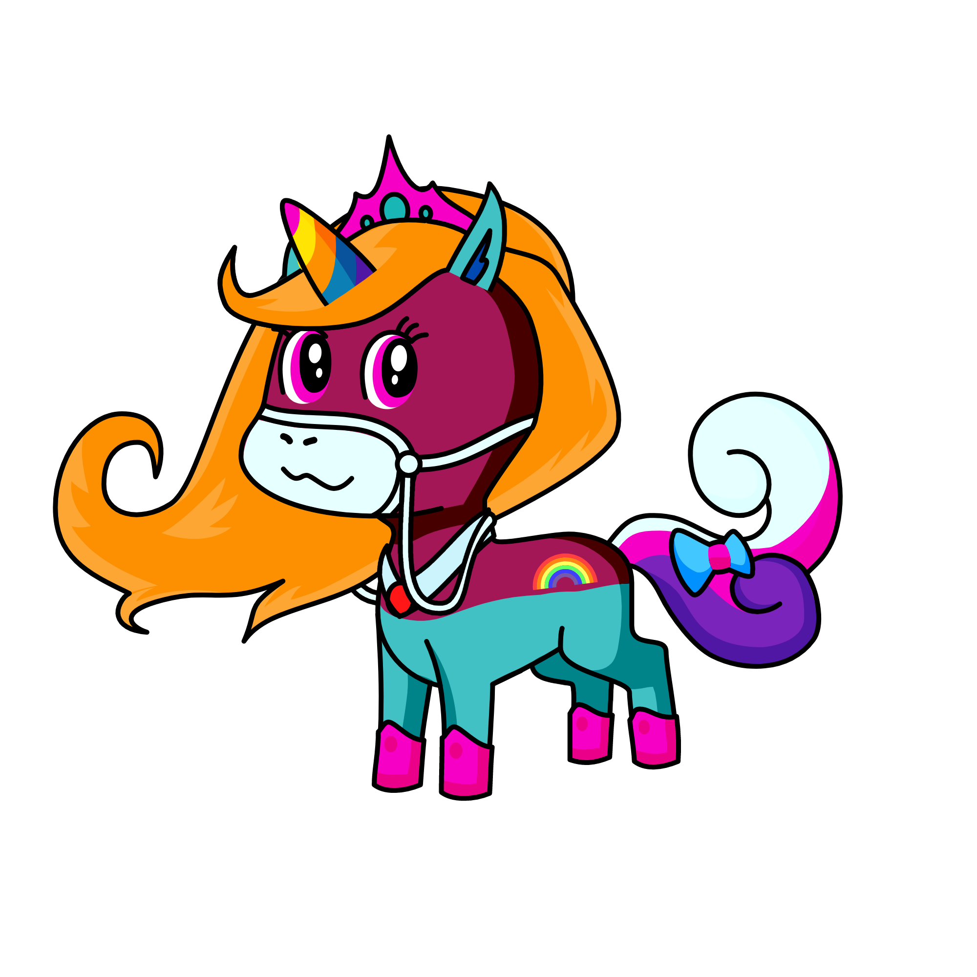 rainbow princess, the unicorn