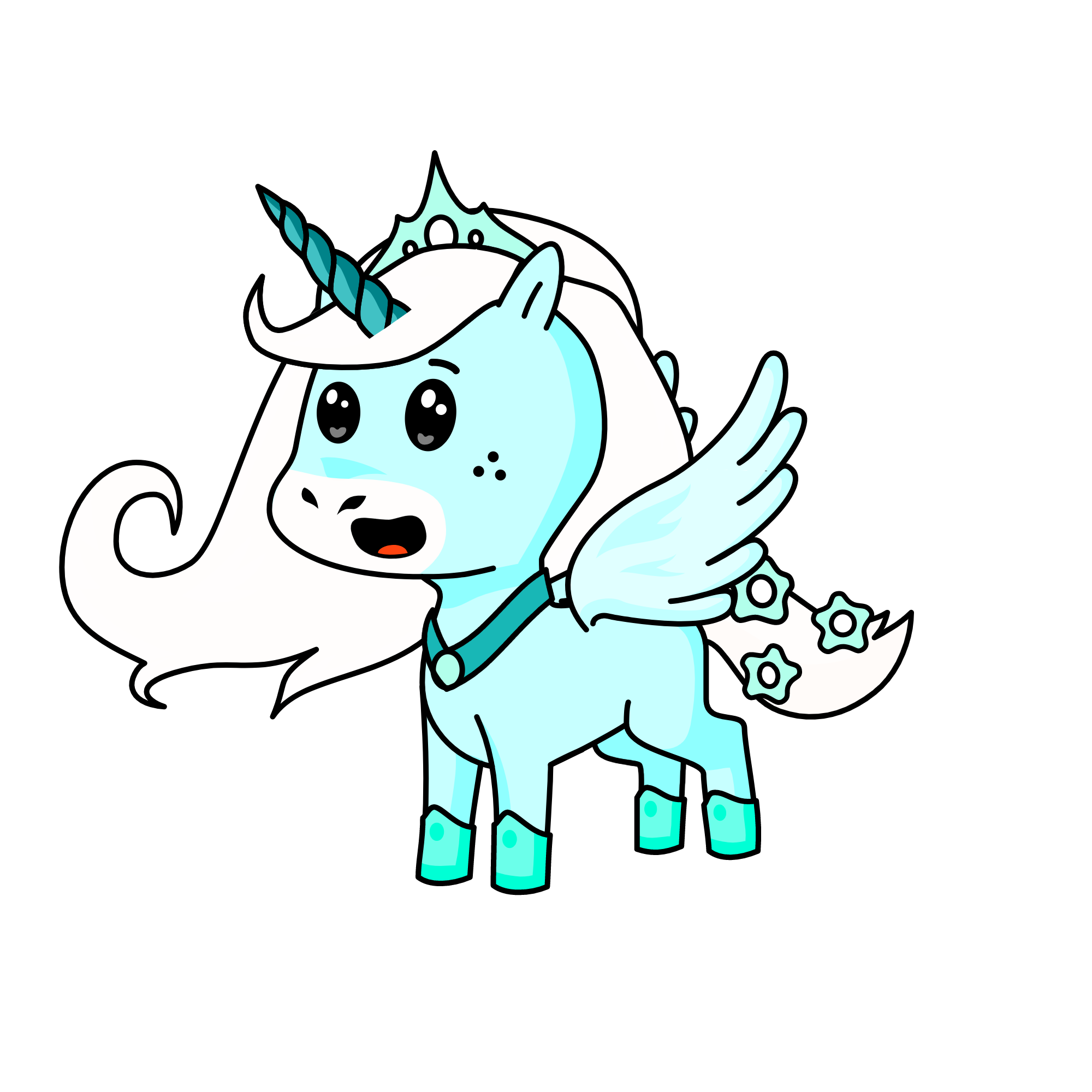 princess crystal snow, the unicorn
