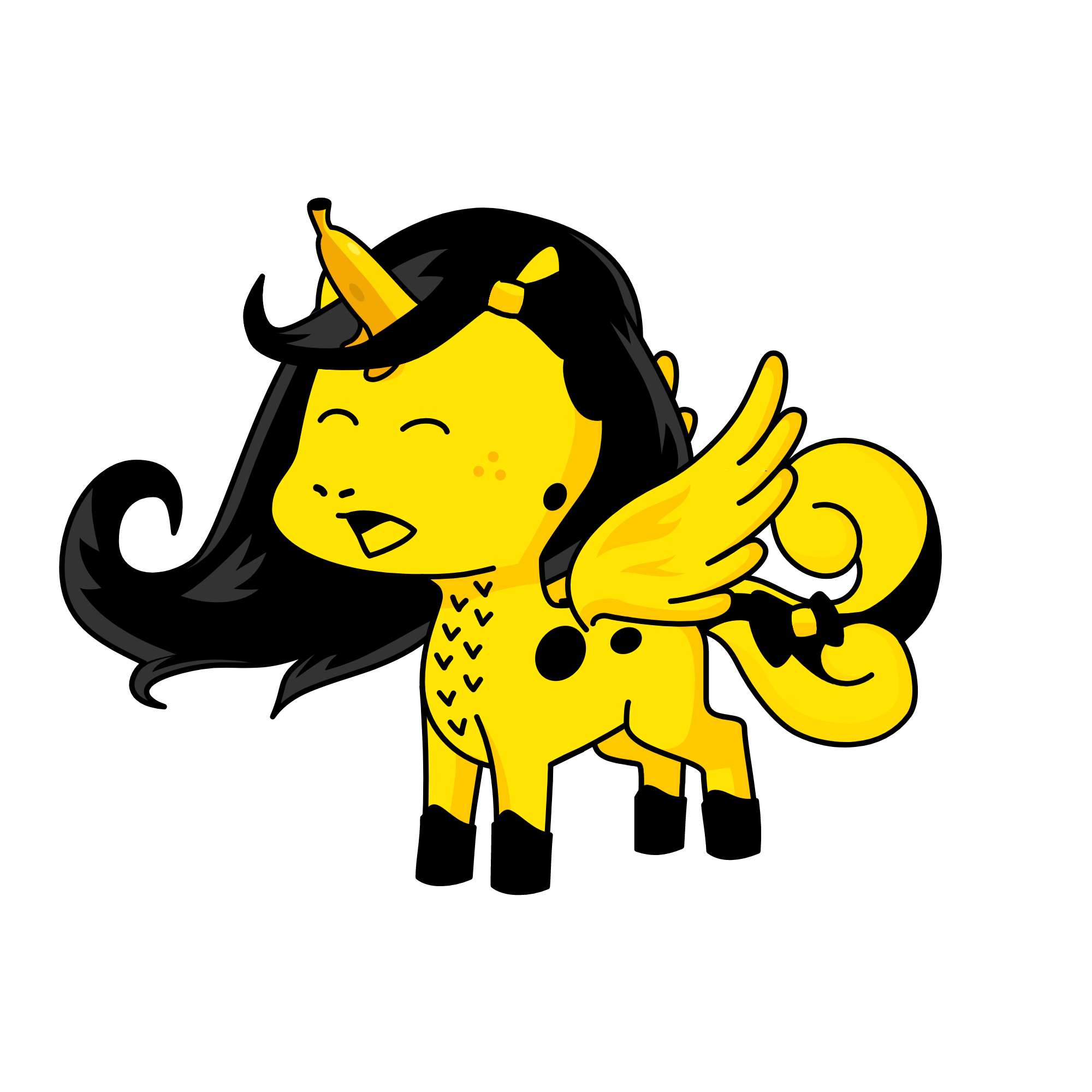 Cry banana, the unicorn