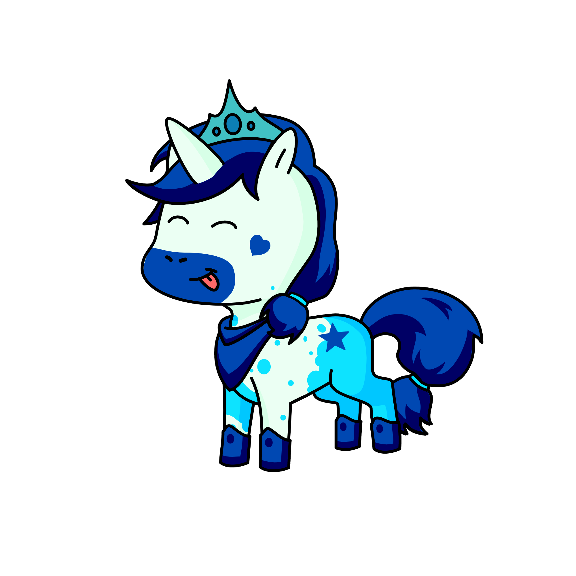 Princess Ava of snow, the unicorn