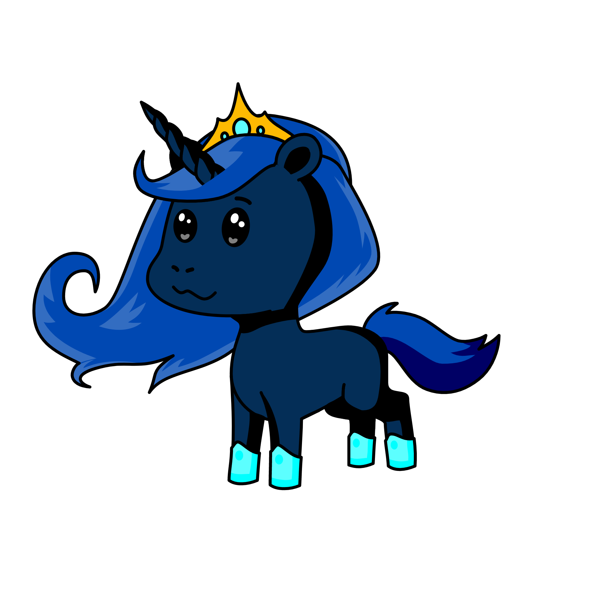 Queen Luna, the unicorn