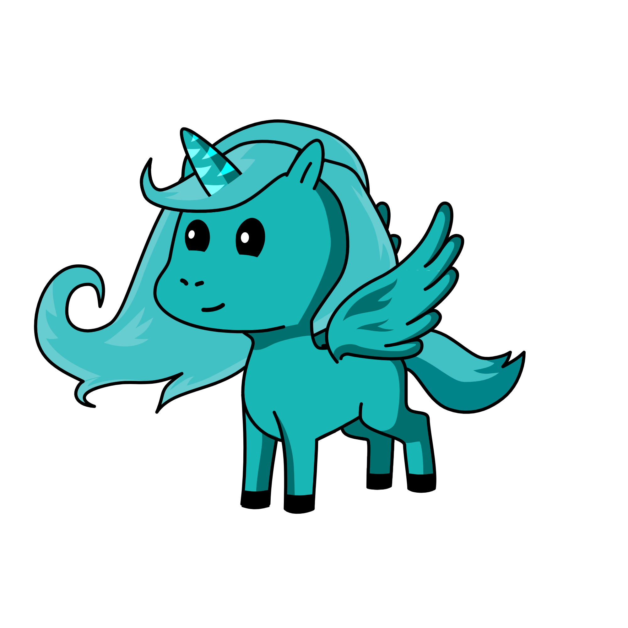 Rainbow dash, the unicorn
