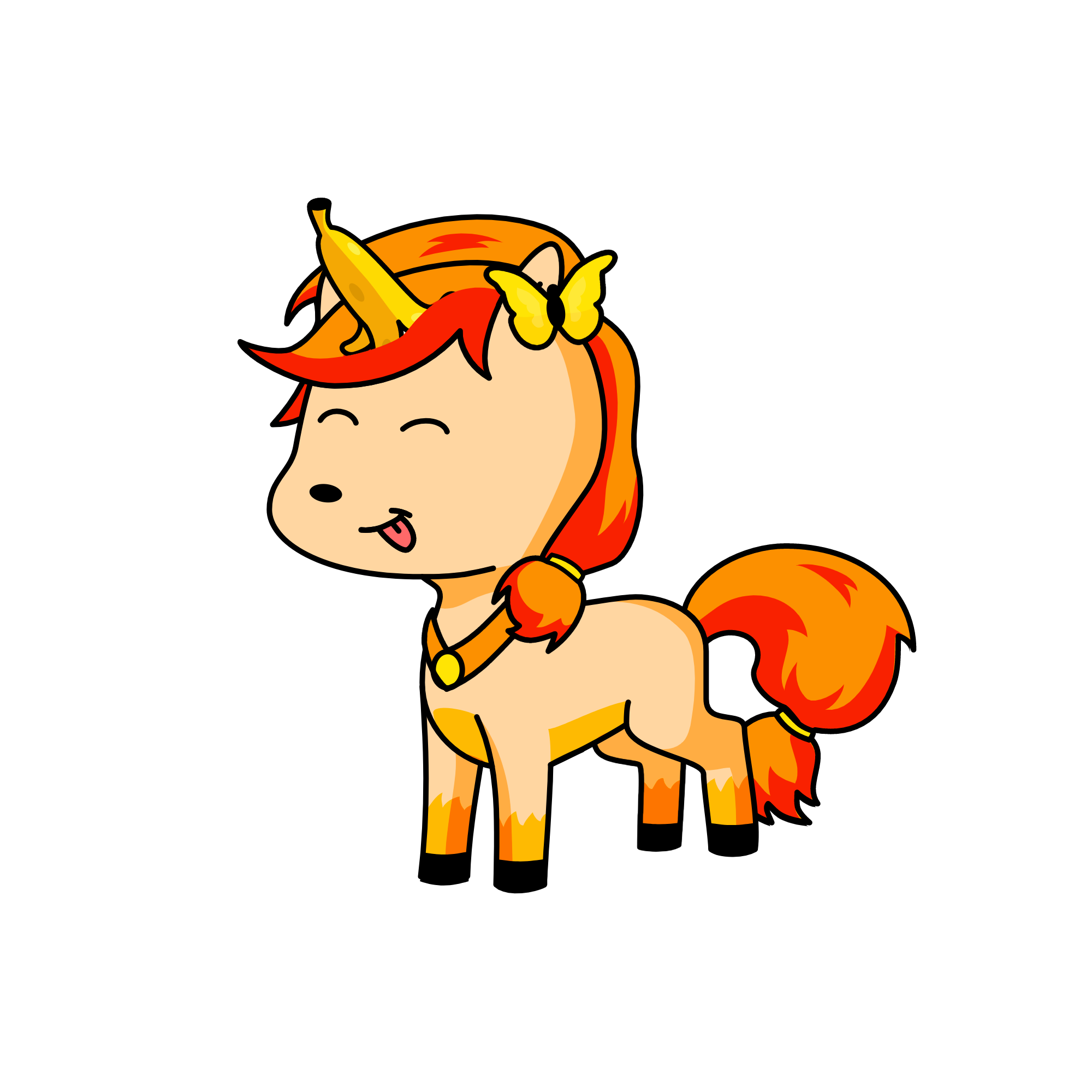 Peach, the unicorn