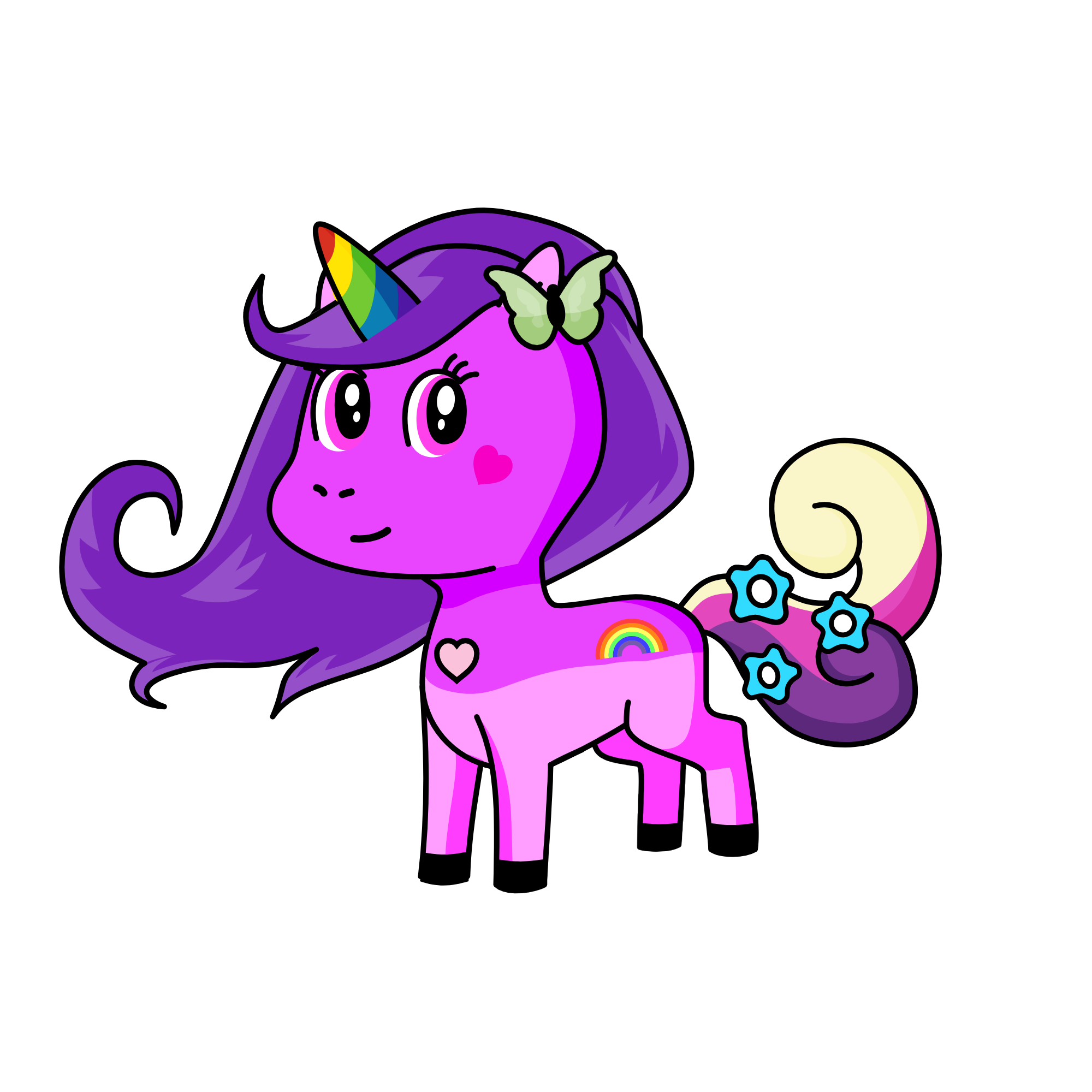 Rainbow, the unicorn