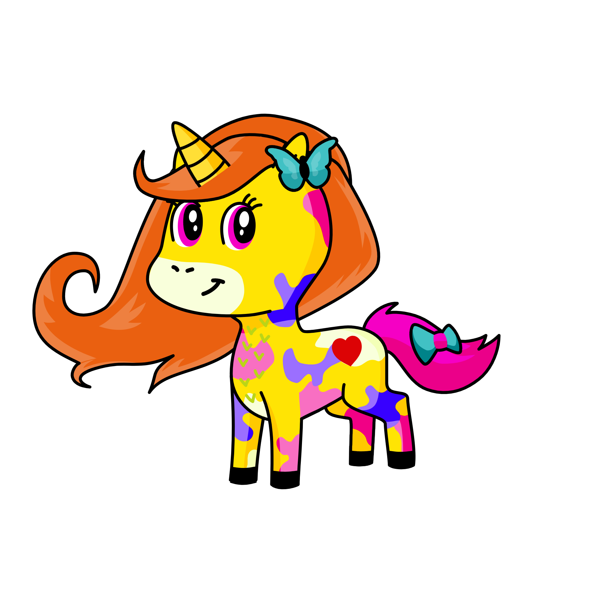 yellow, the unicorn