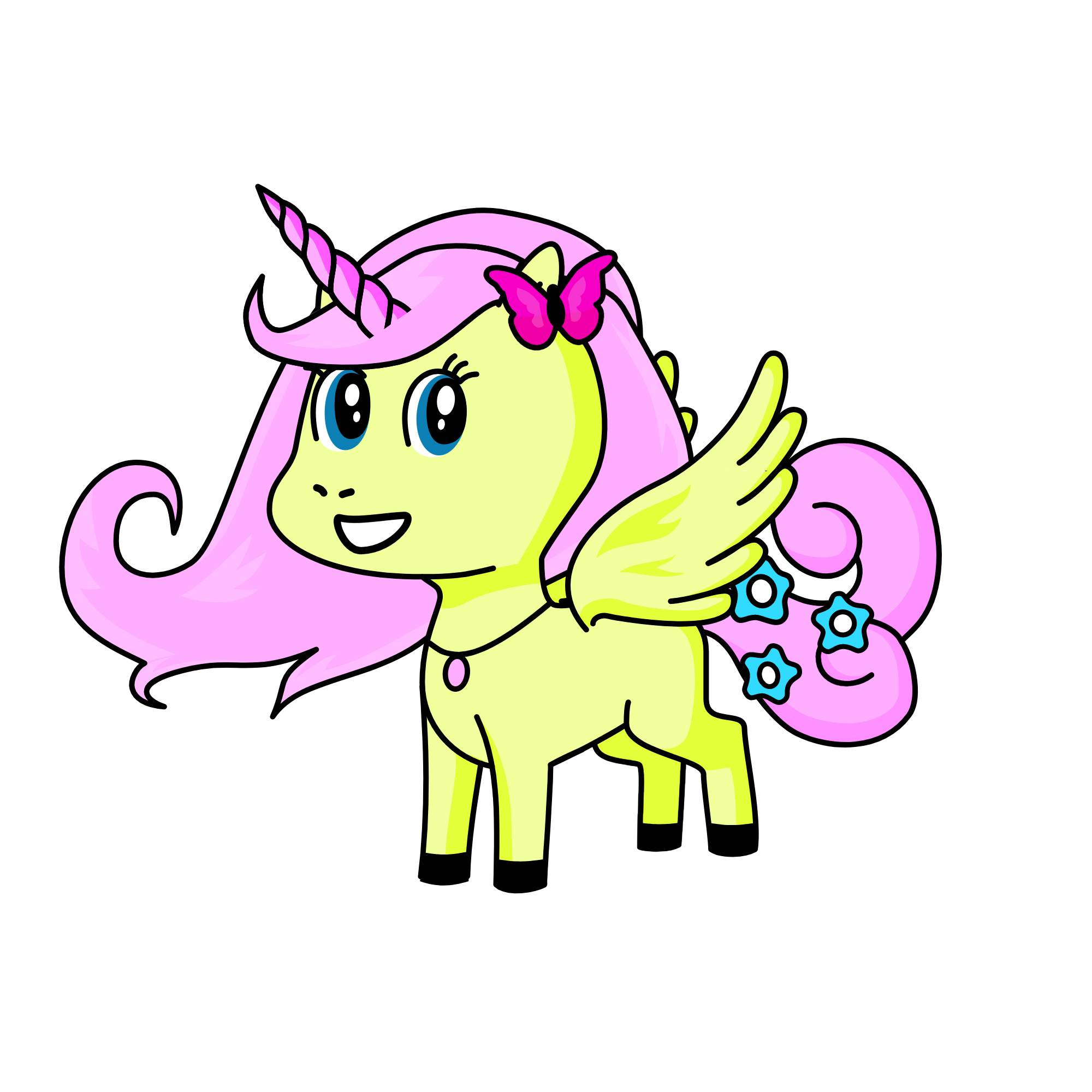 fluttershy, the unicorn