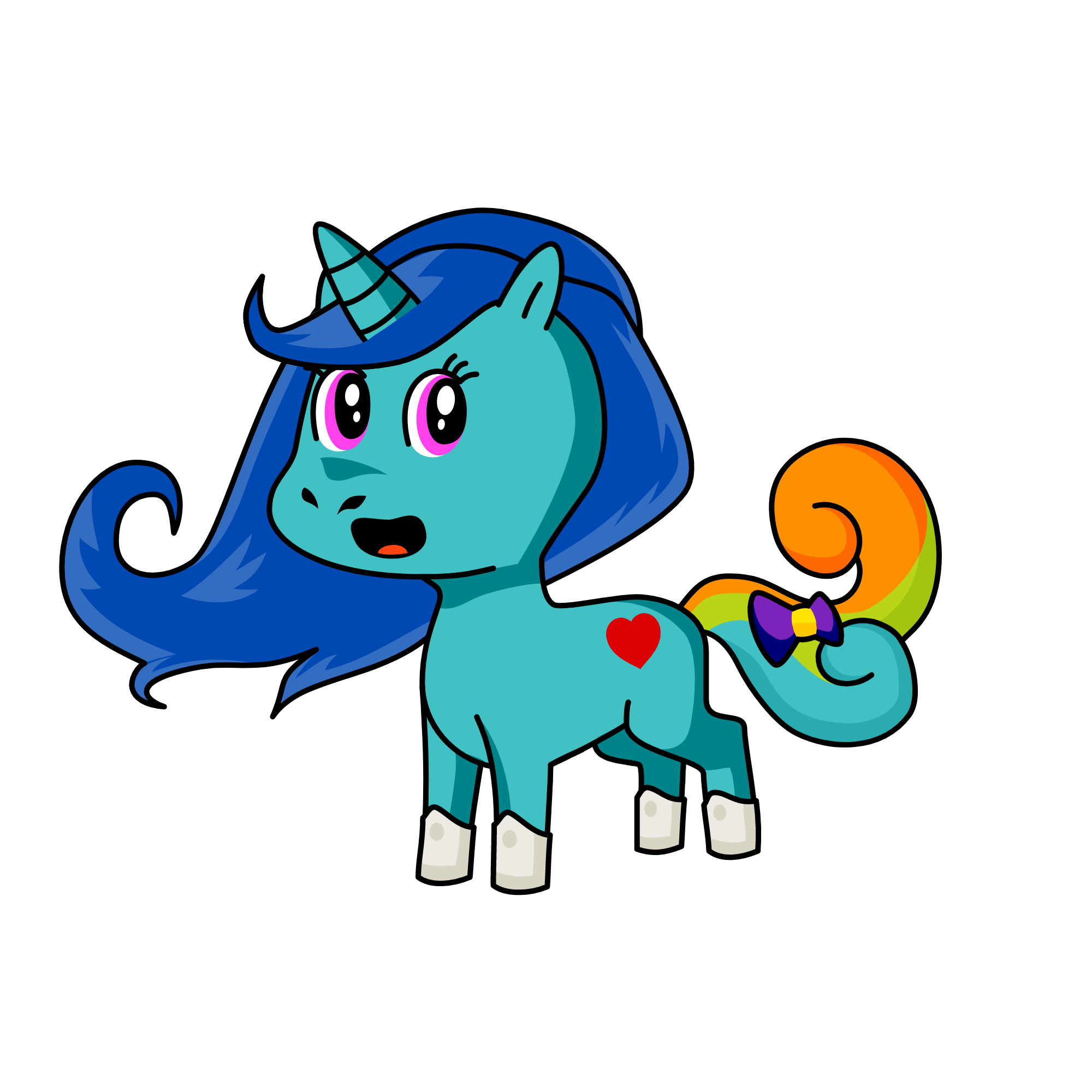 lori's best friend-name (molly) age (4) her school (102) her last name (molly Smith) A, the unicorn