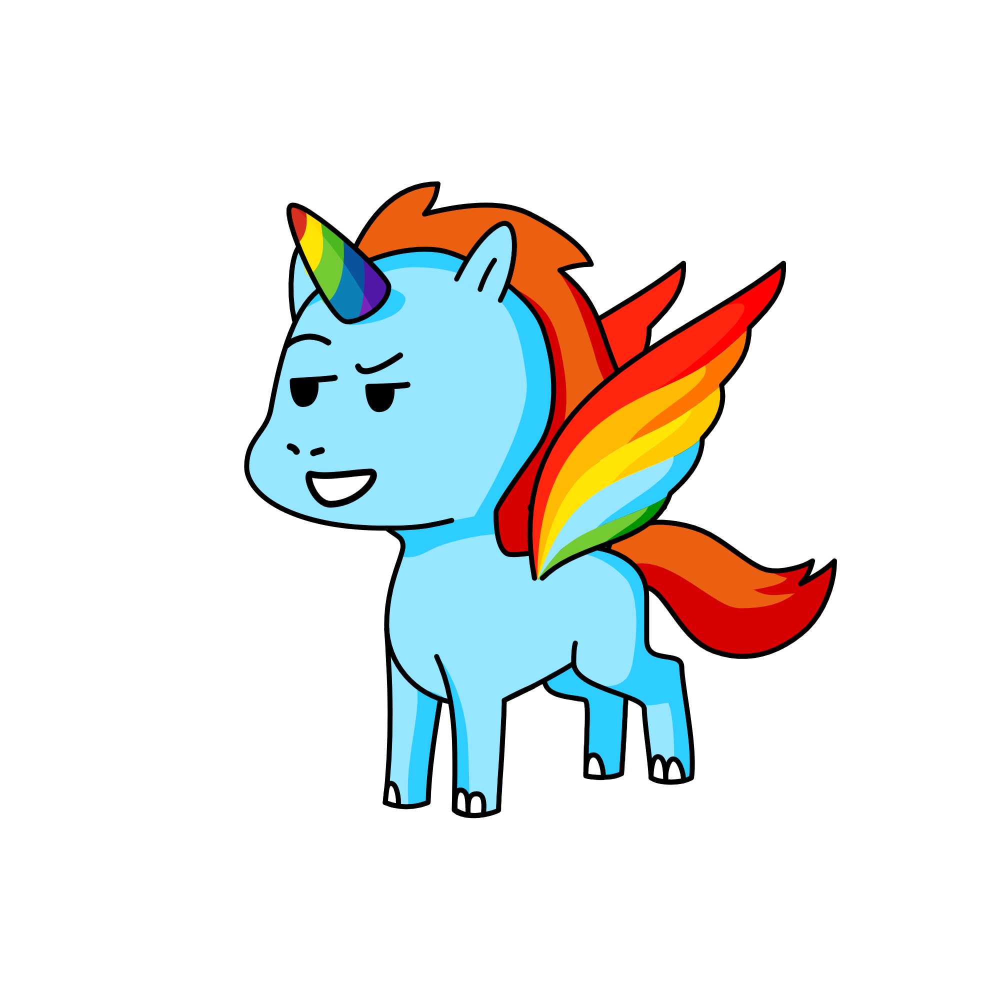 rainbow dash, the unicorn