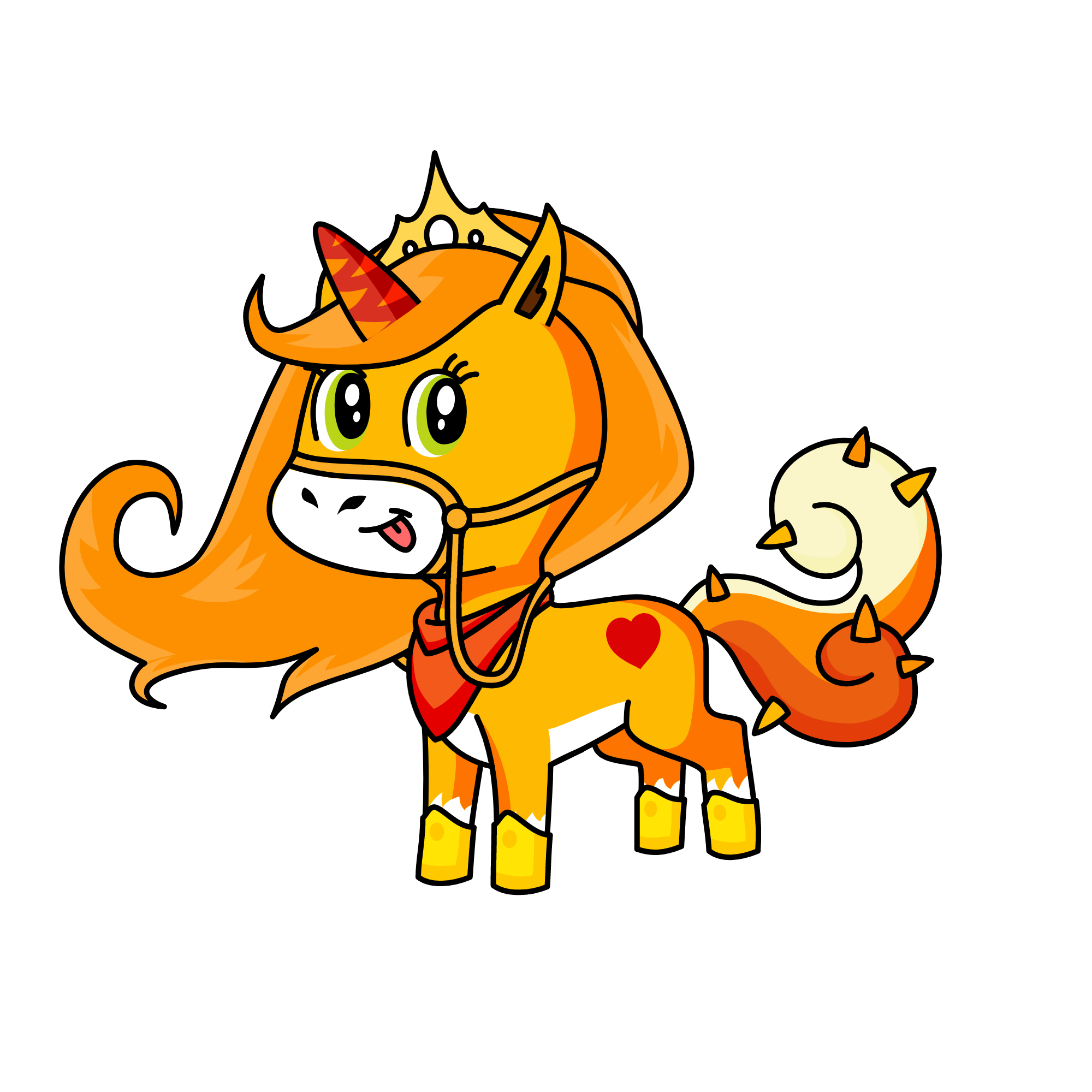 Princess FireFlame, the unicorn