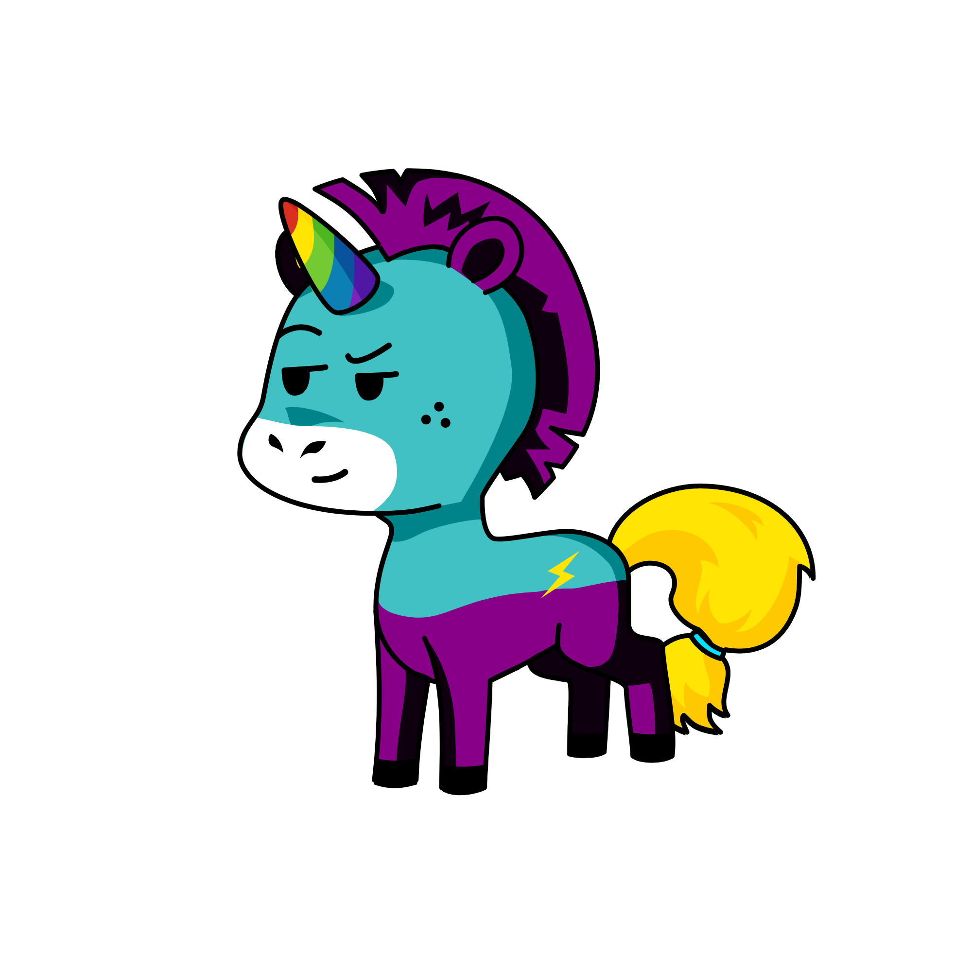rainbow dash, the unicorn