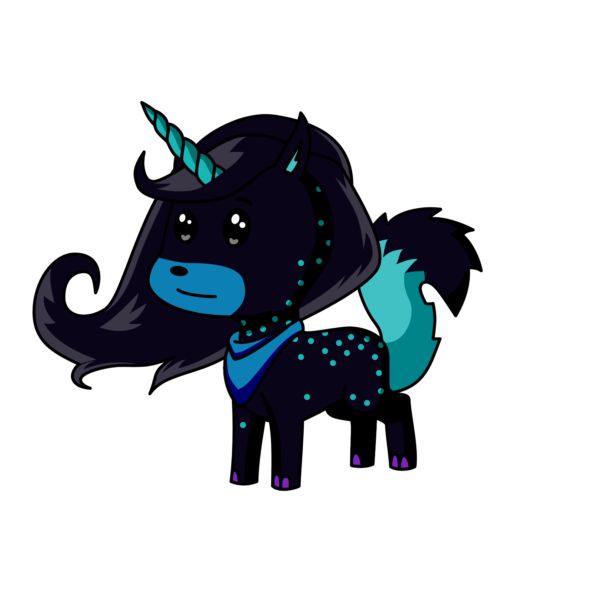 Darkly, the unicorn