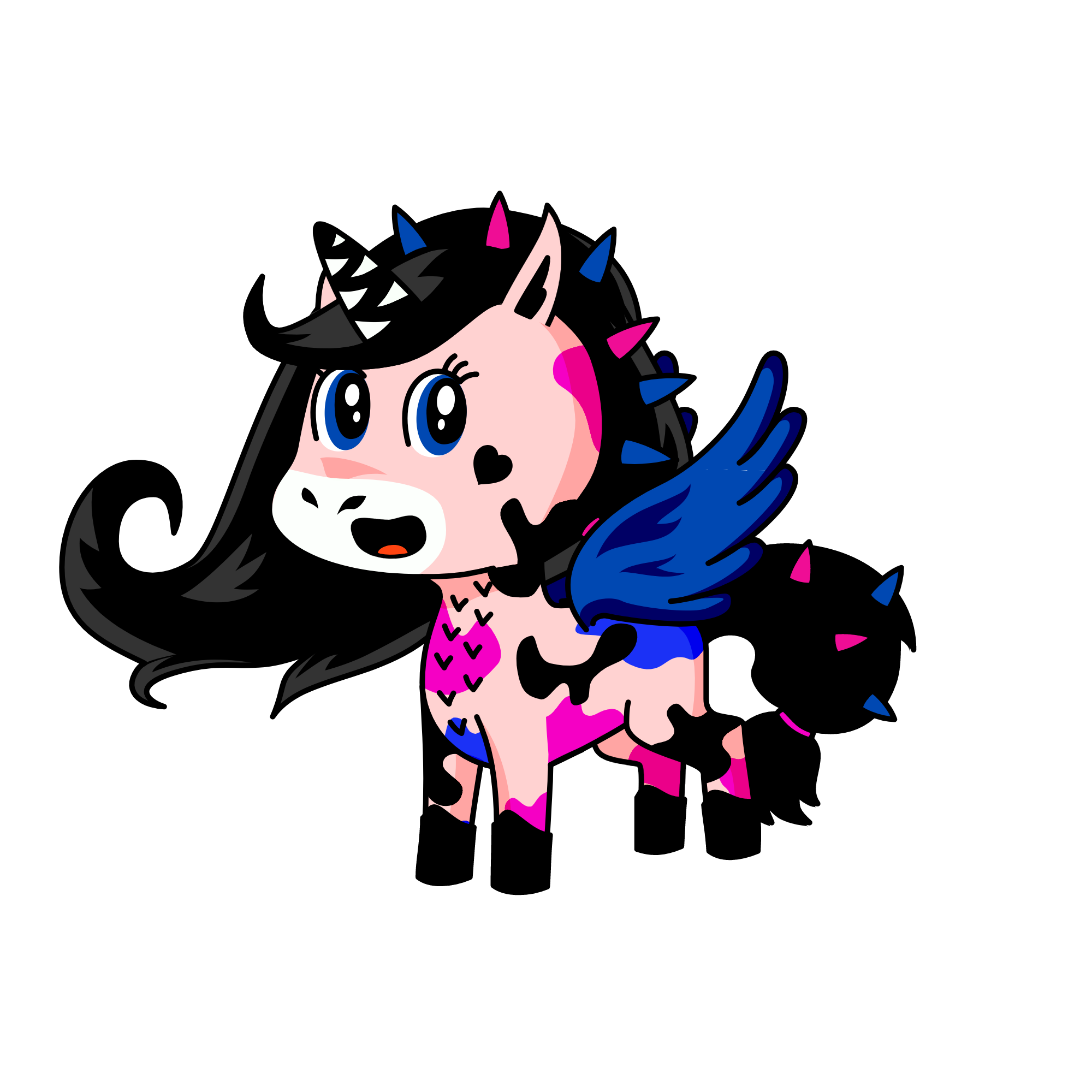 Darky girl, the unicorn