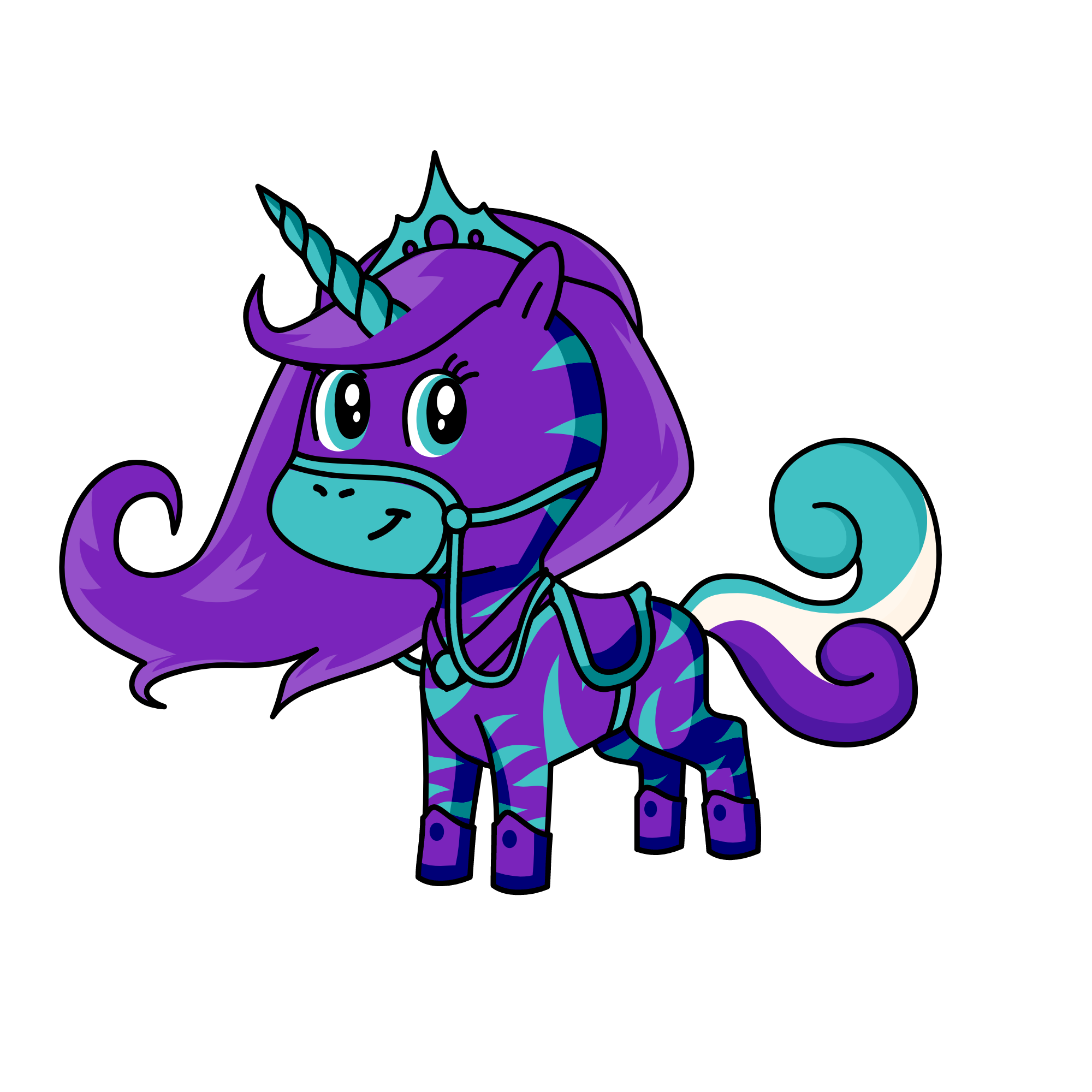 Purple, the unicorn