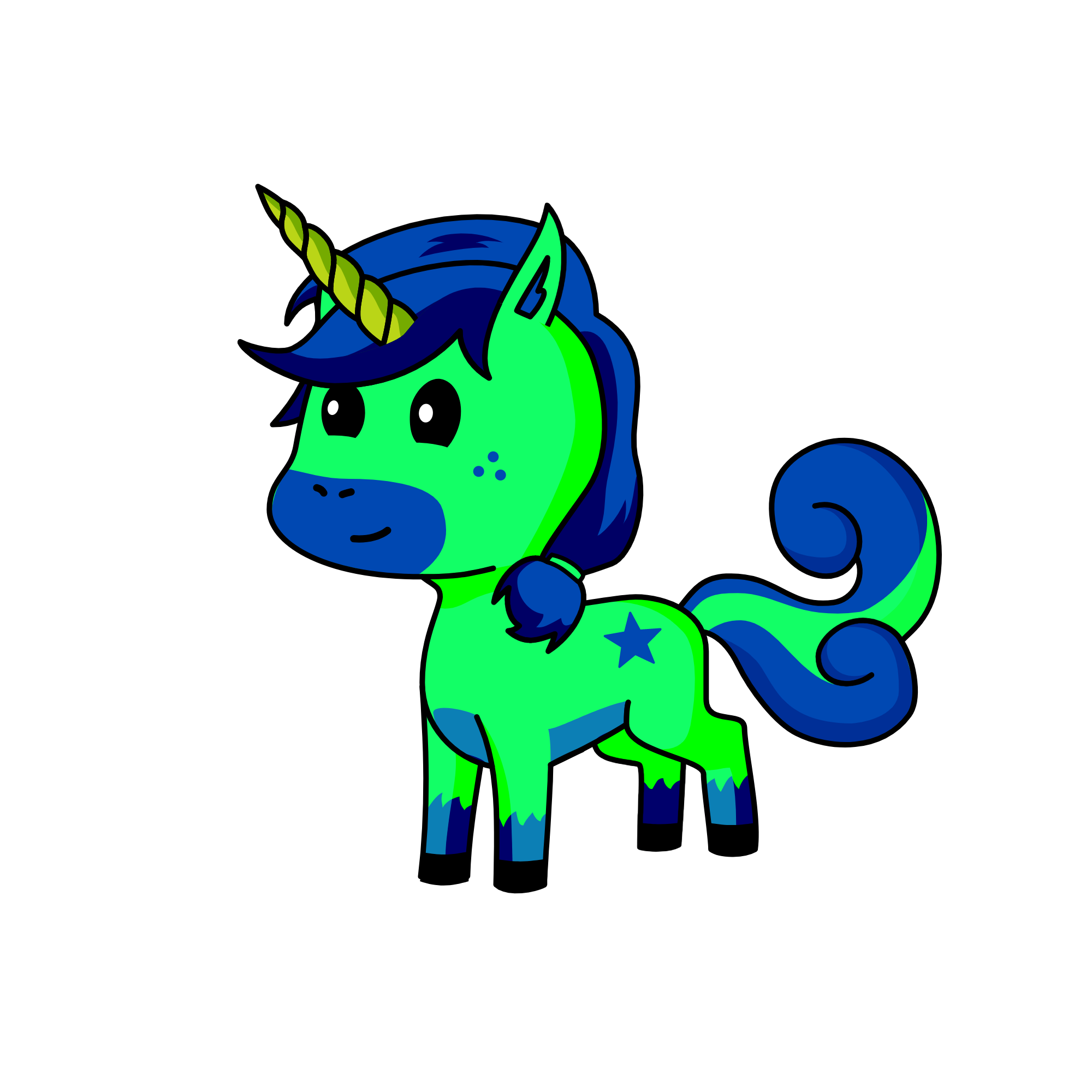 Bright Night, the unicorn
