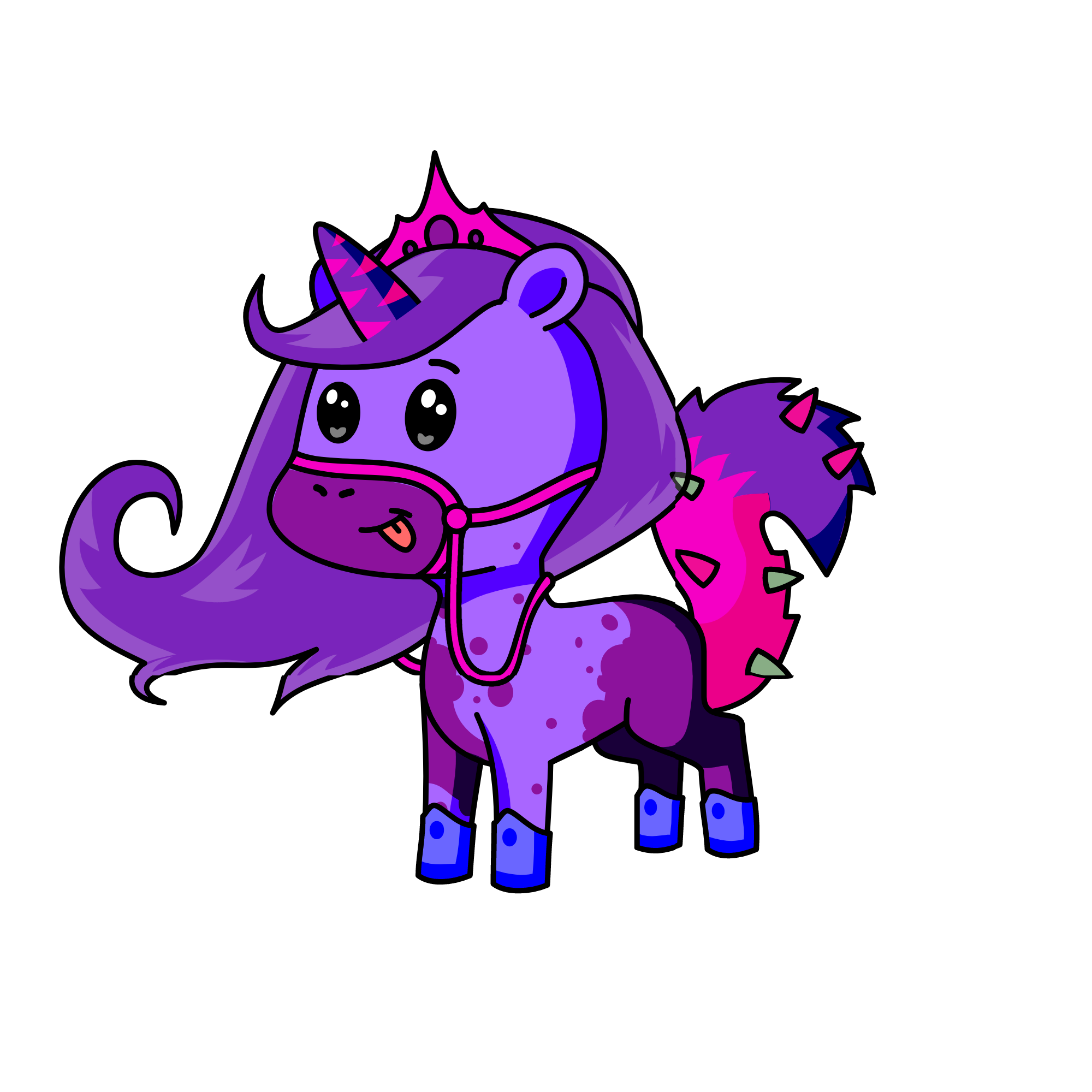 purple raider, the unicorn