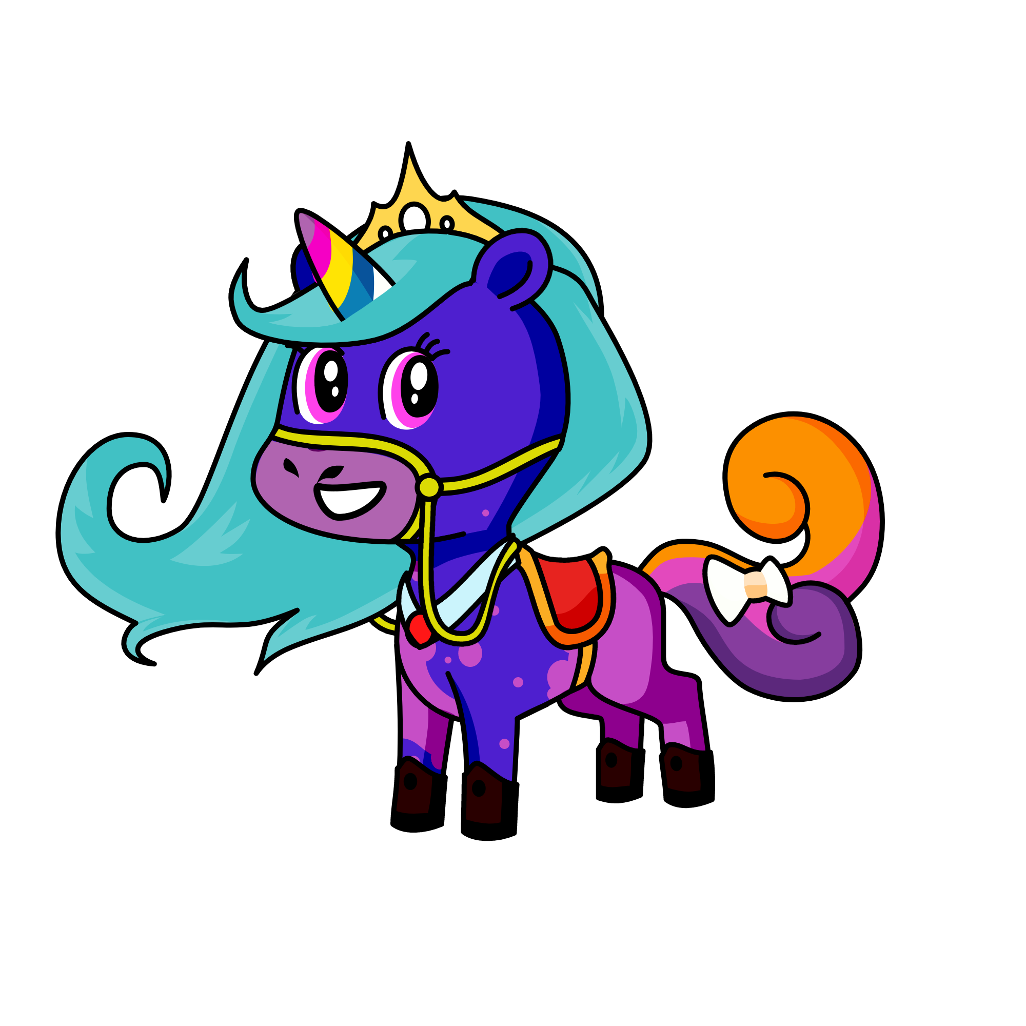 Rainbow, the unicorn