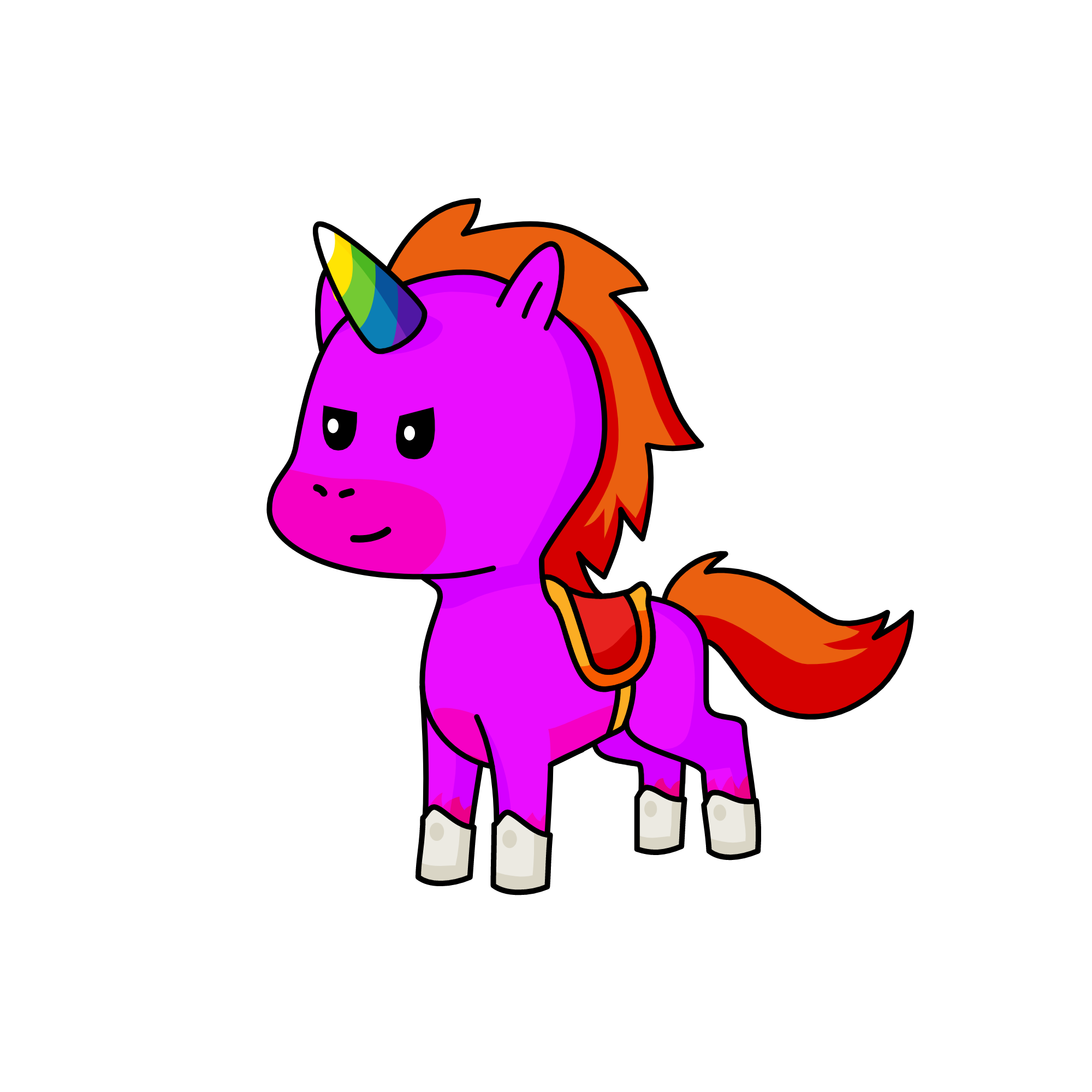 rainbow sky, the unicorn