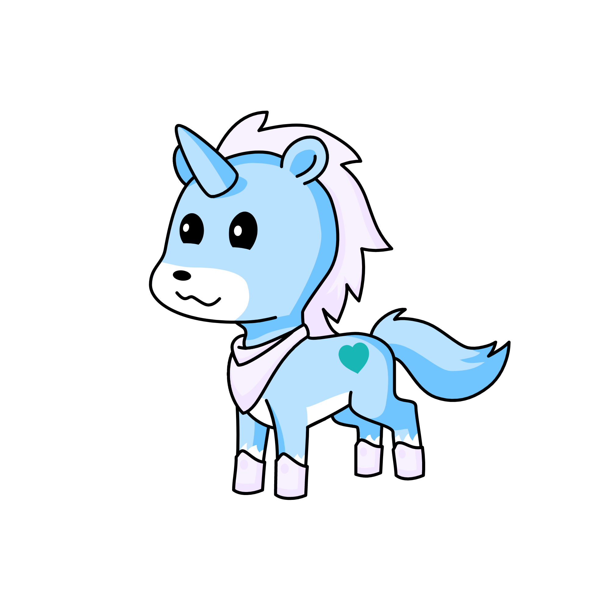 Blueberry, the unicorn