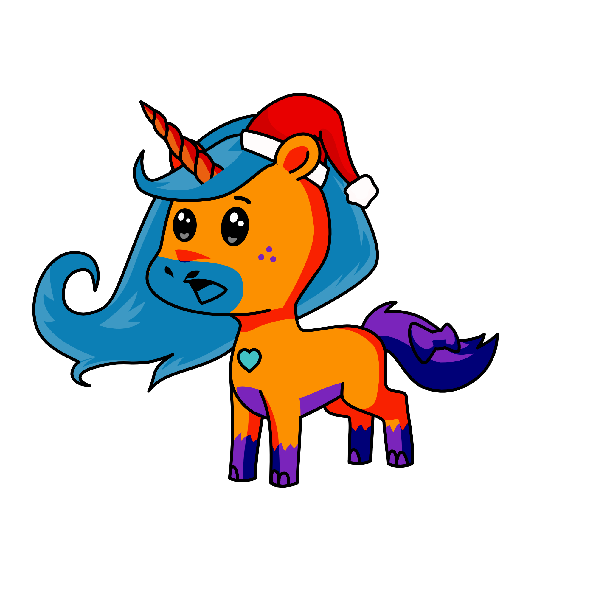 santa, the unicorn