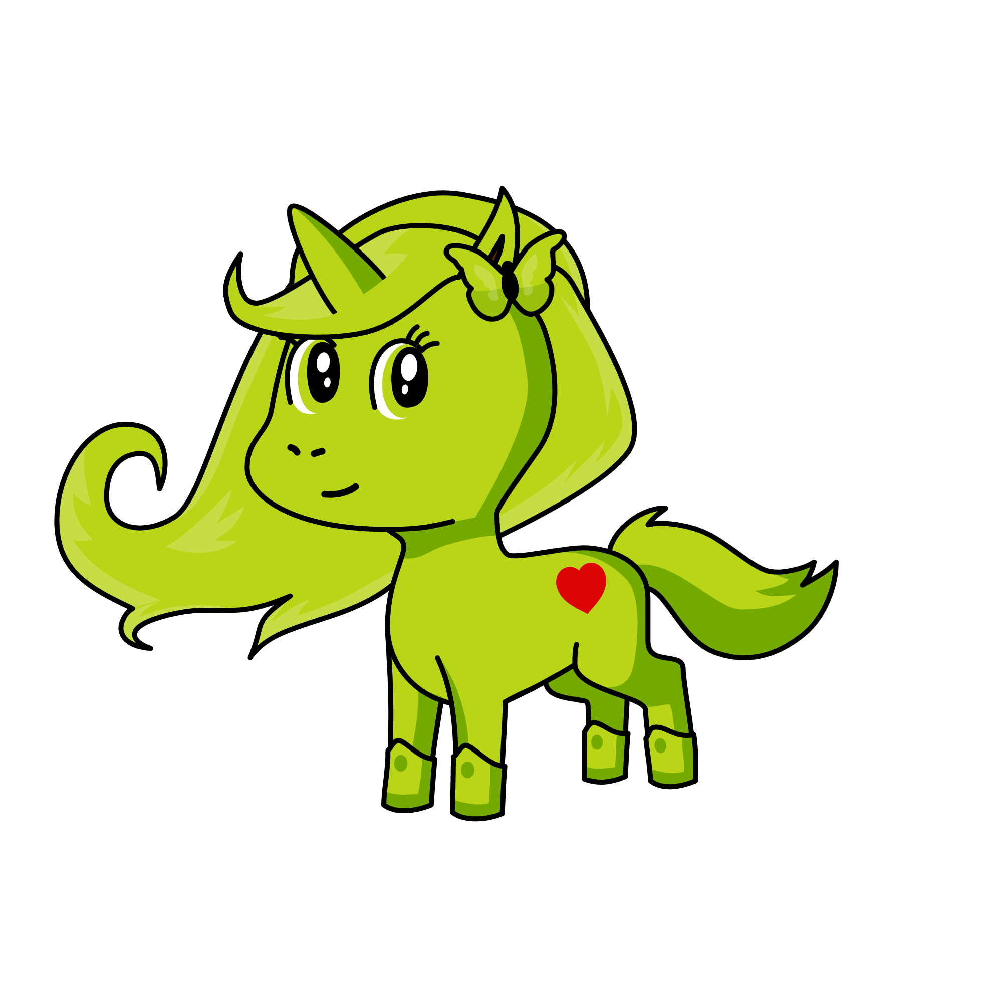 Lime, the unicorn