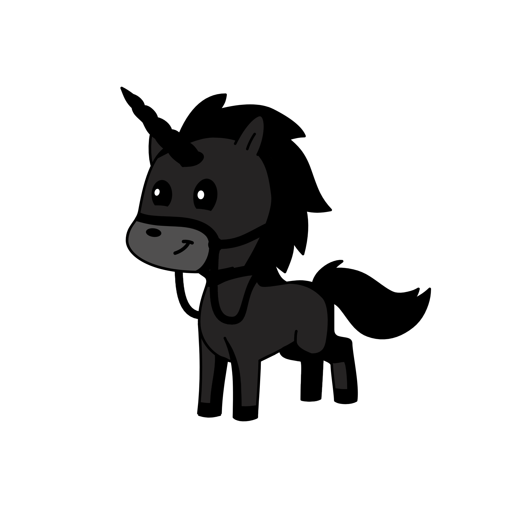 blacky, the unicorn