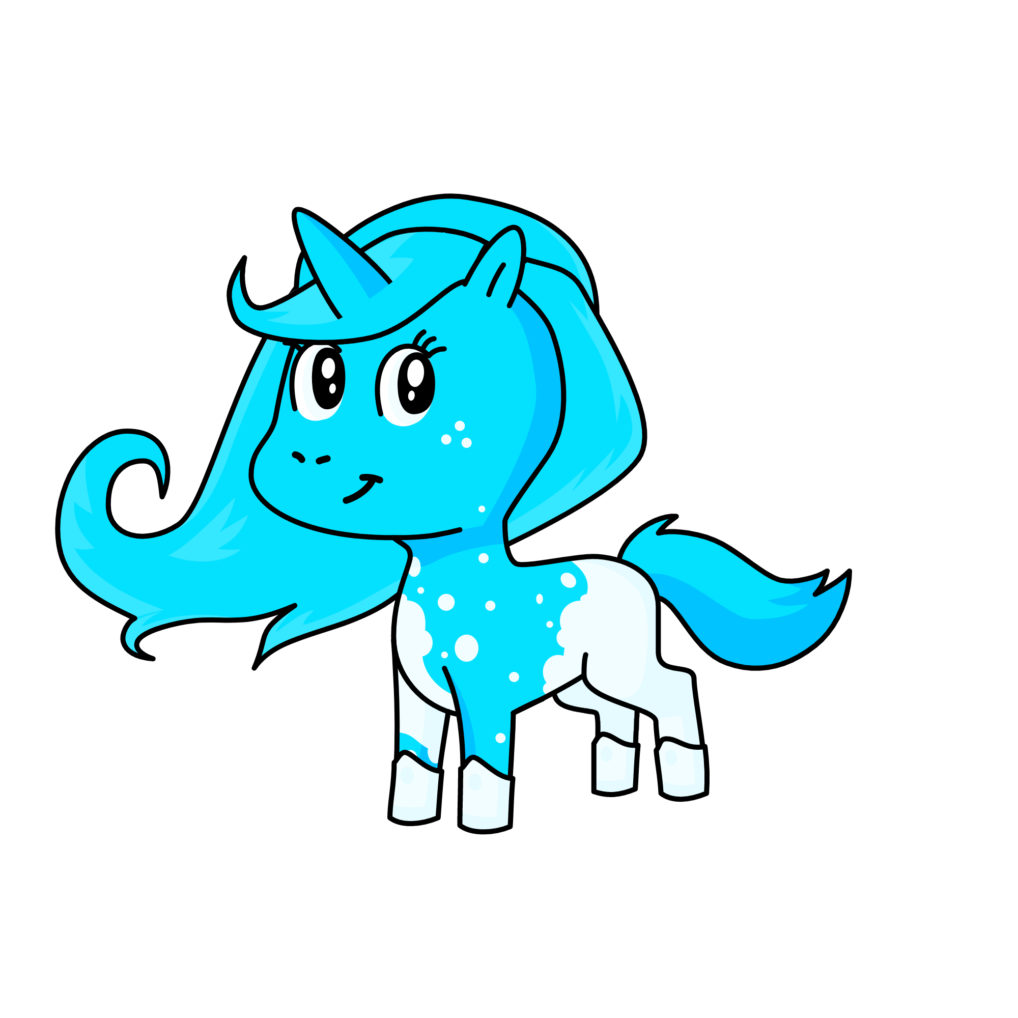 snowy, the unicorn