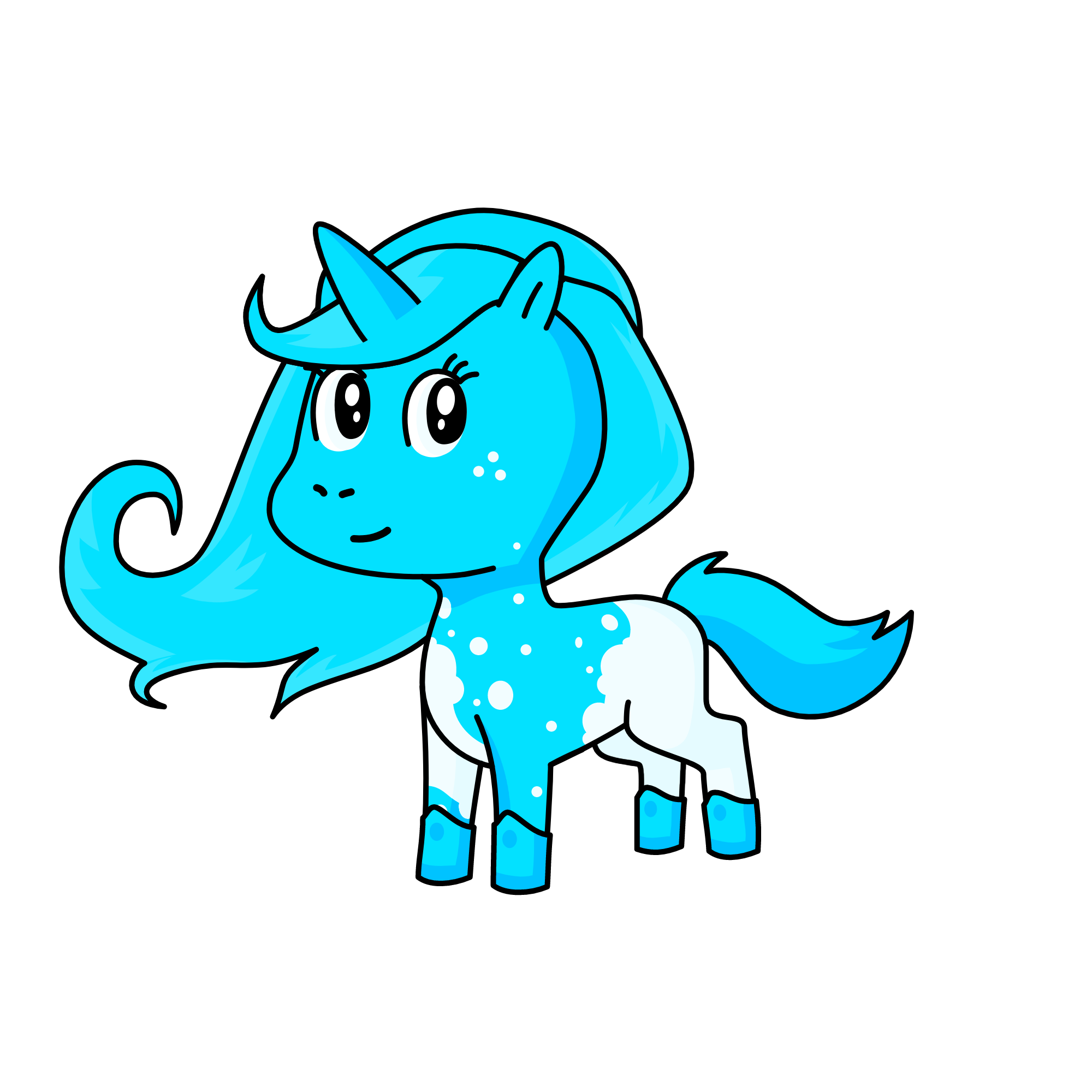 Cloudy, the unicorn