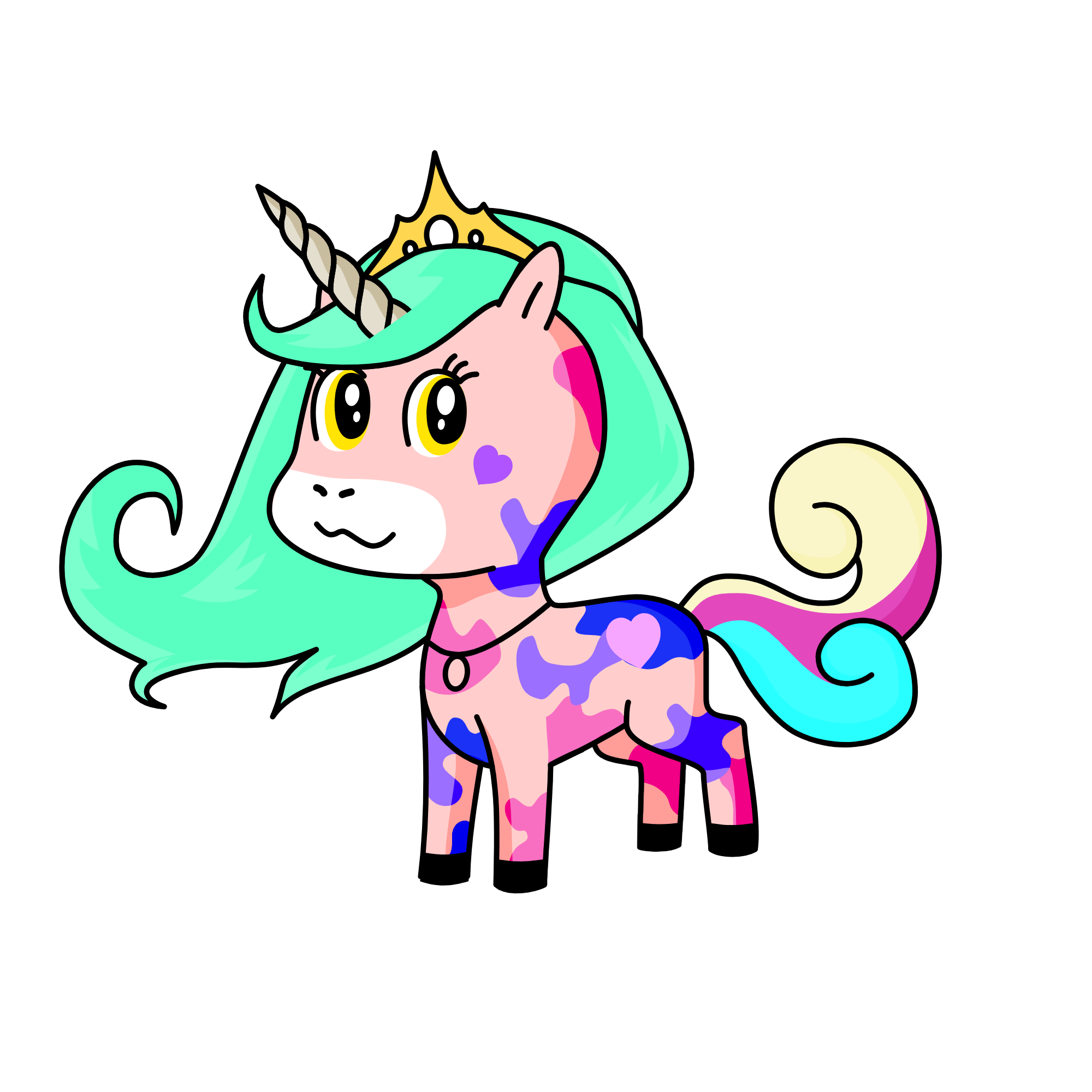 Princess Sparkle, the unicorn