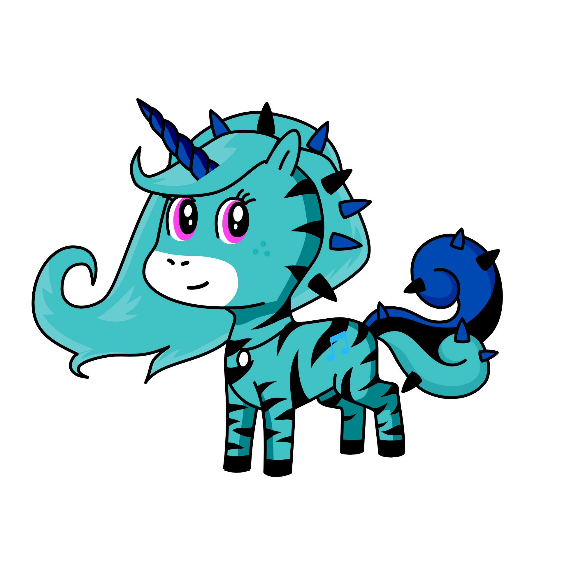 blue wave, the unicorn