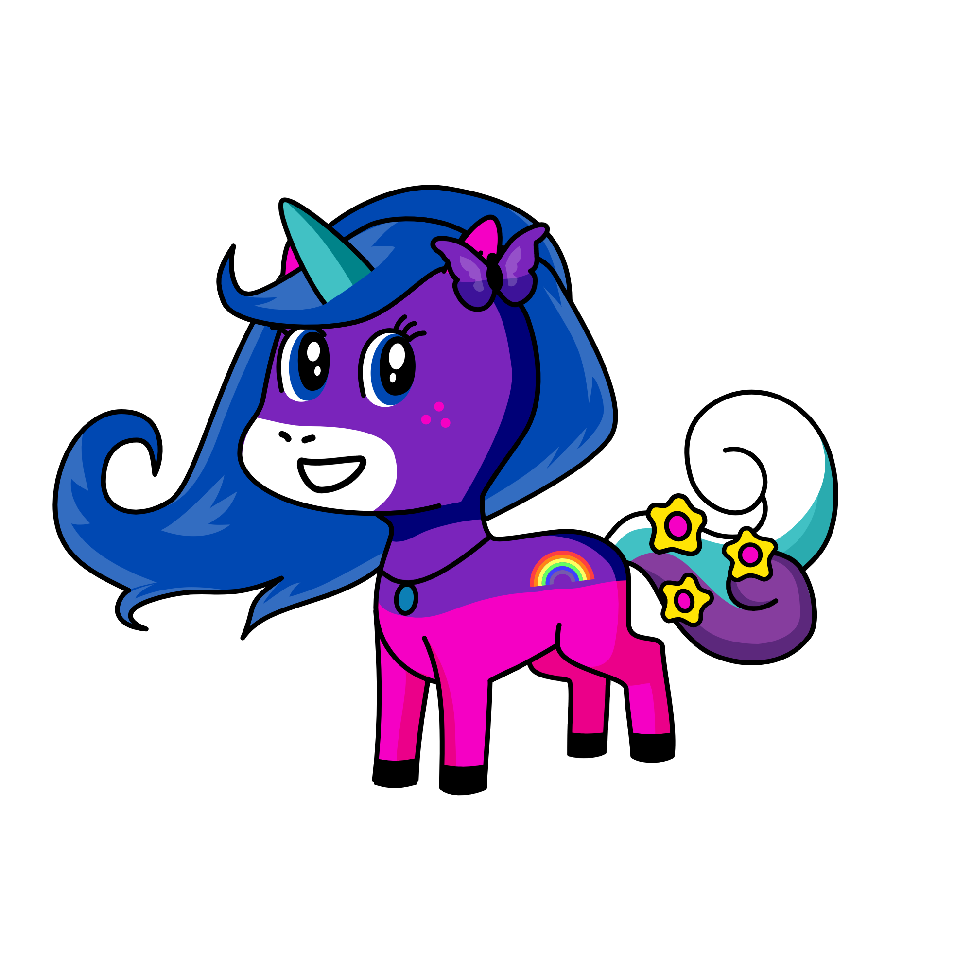 Bluebrey, the unicorn