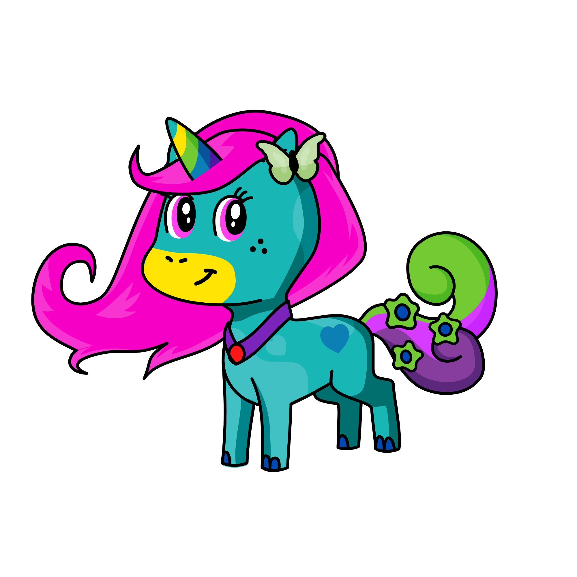 mermaid, the unicorn