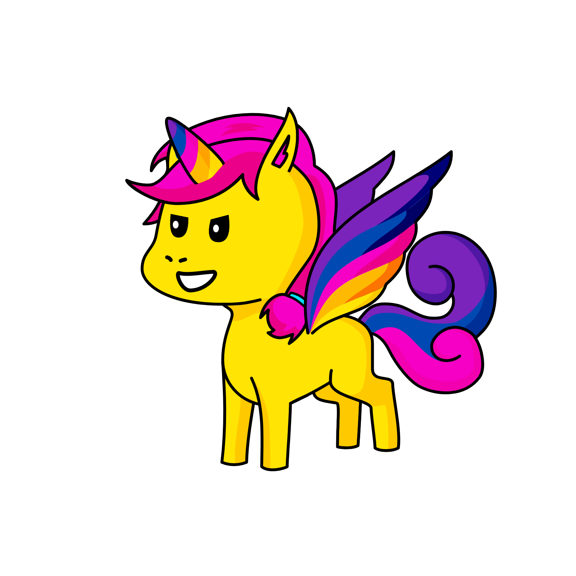 Sunset, the unicorn