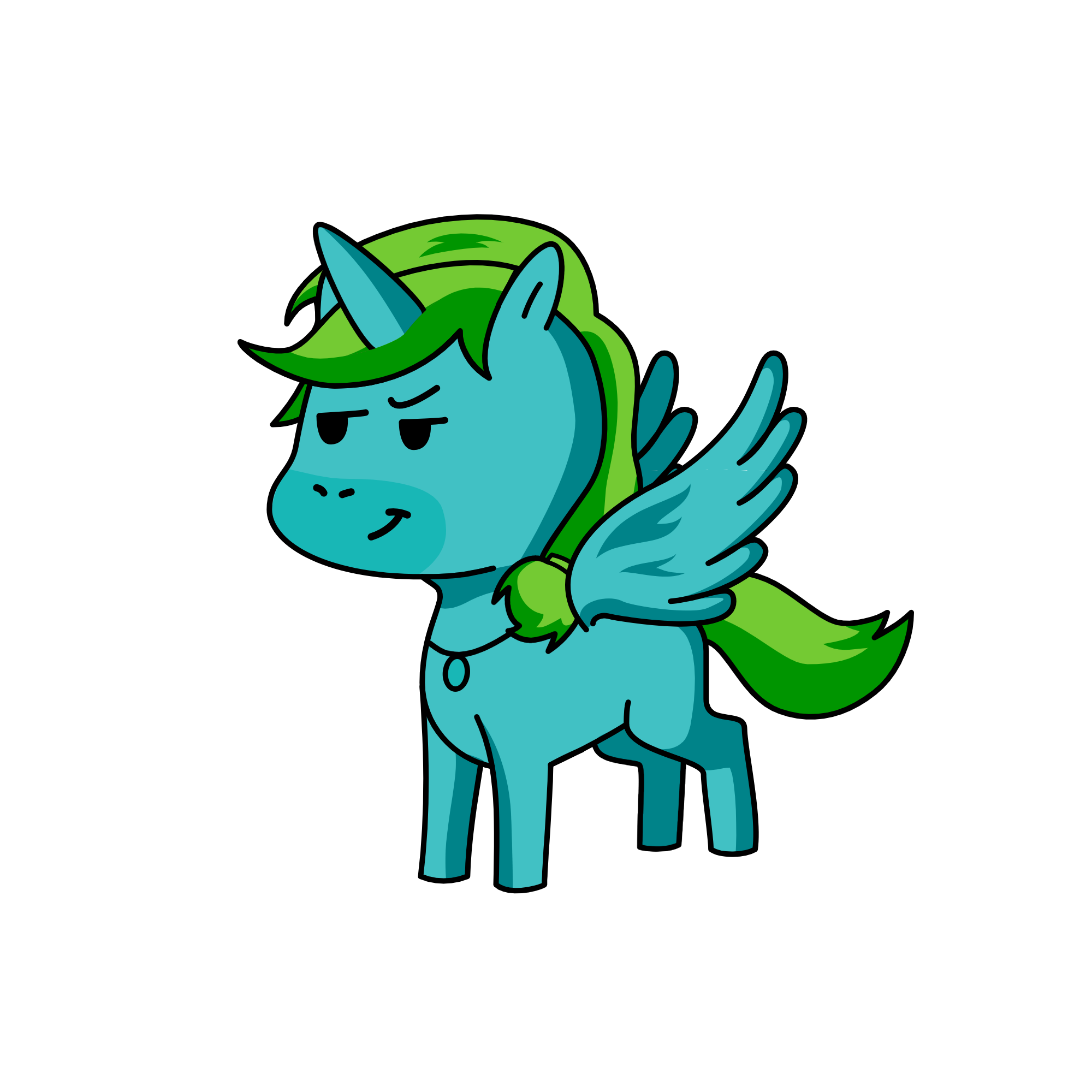 rainbowdash, the unicorn