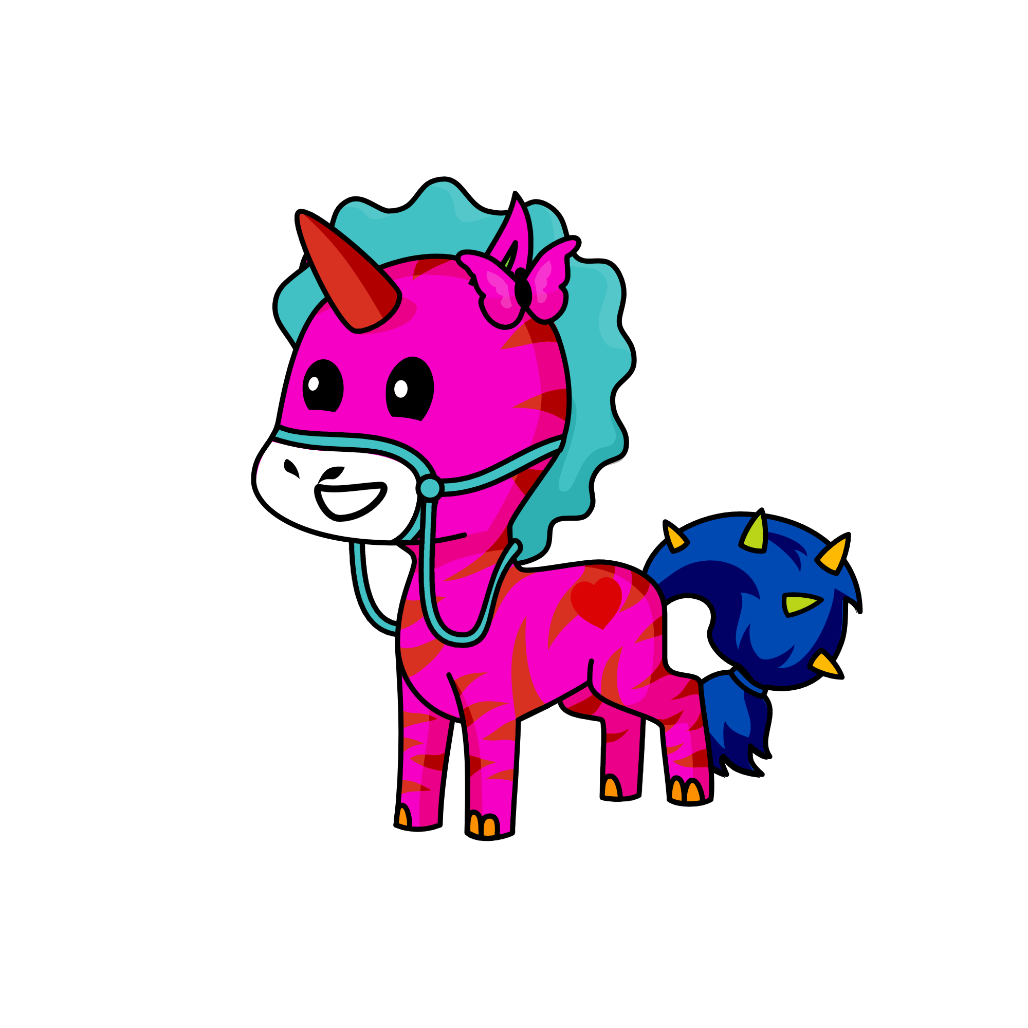 Pepita grilla, the unicorn