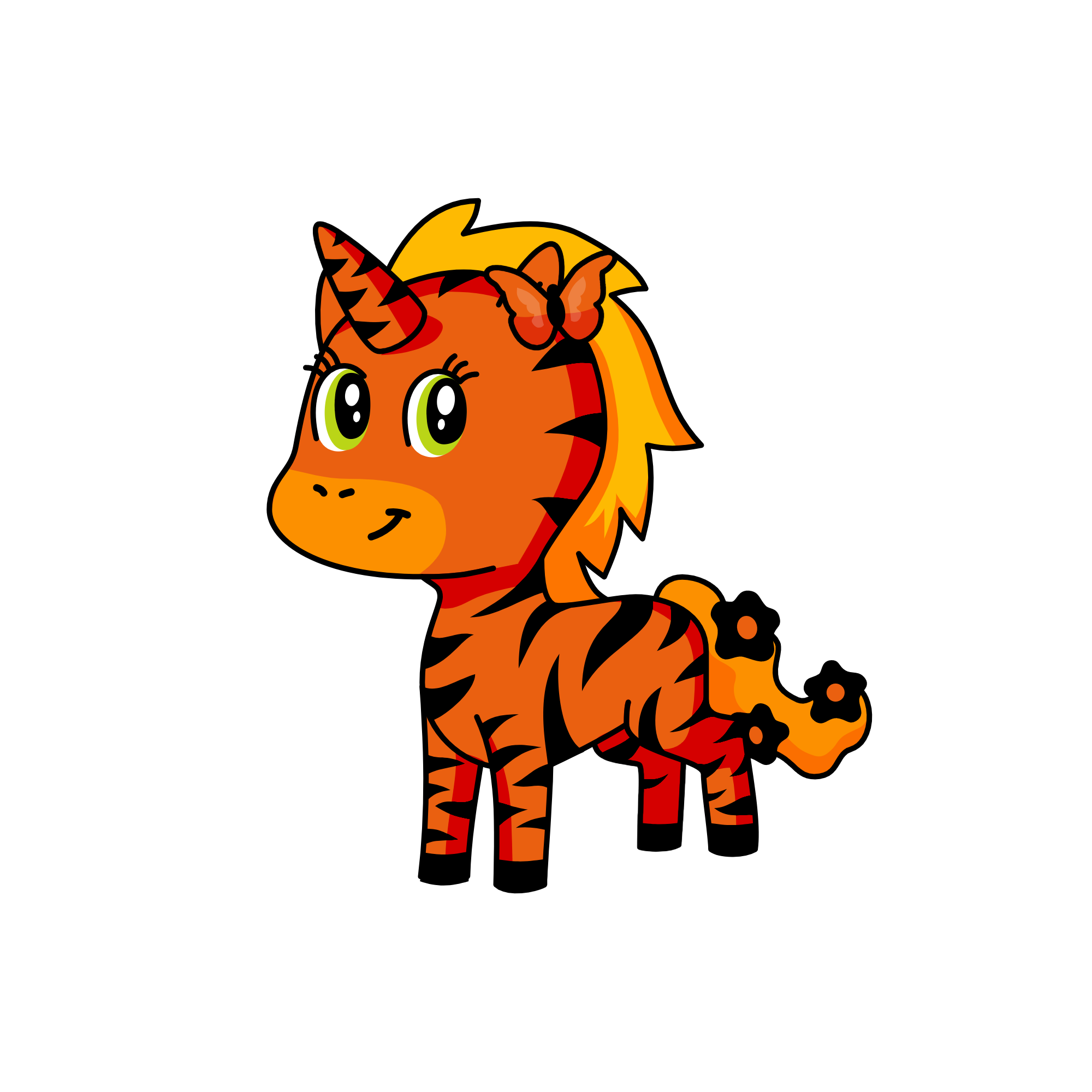 tiger, the unicorn
