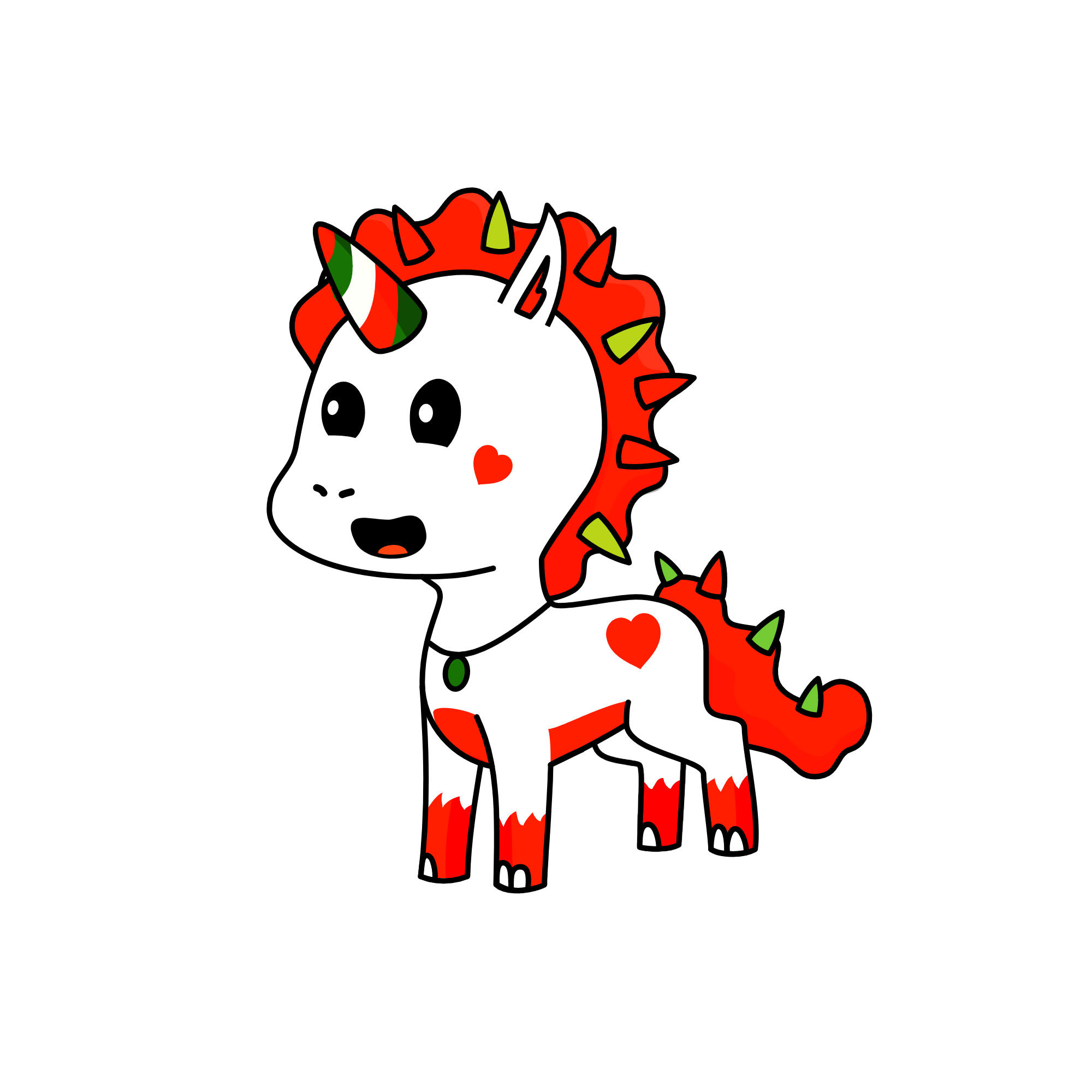 santa, the unicorn