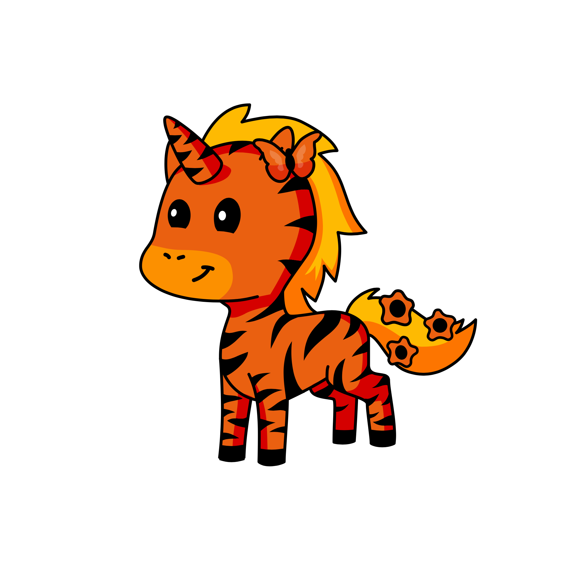 tiger, the unicorn