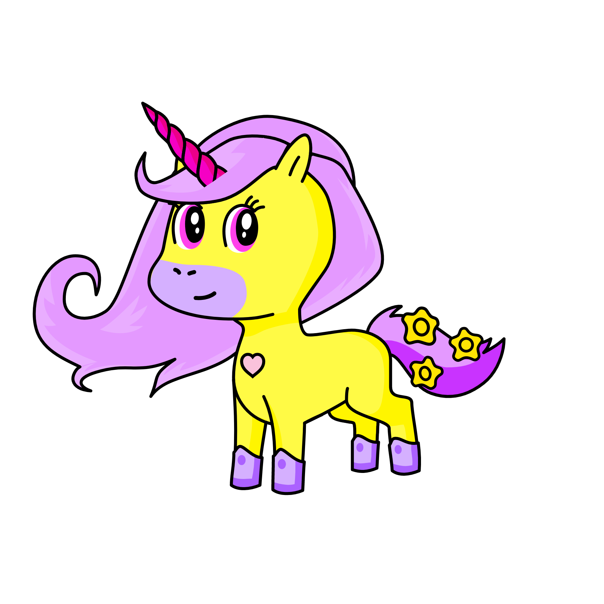 Daughter Of The Pink Sun Light, the unicorn
